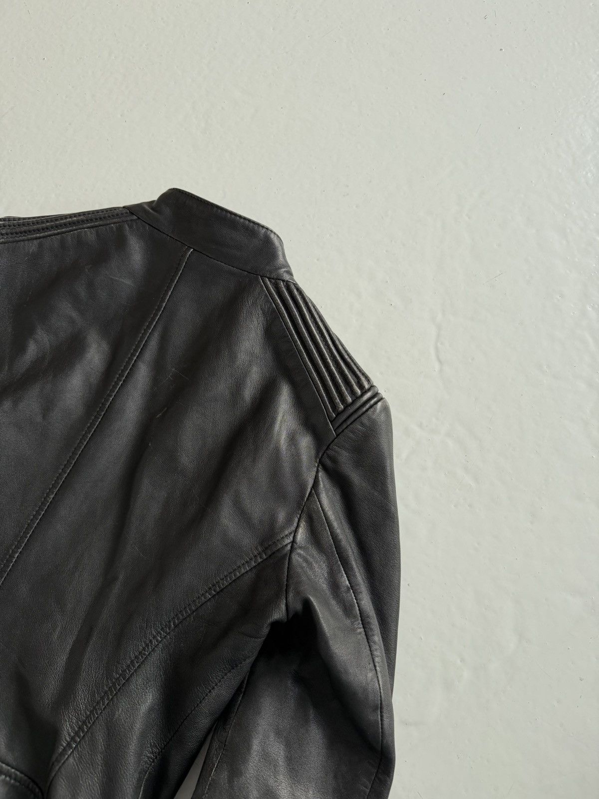 Vintage Vintage archive y2k sheep leather biker jacket Size S / US 4 / IT 40 - 8 Thumbnail