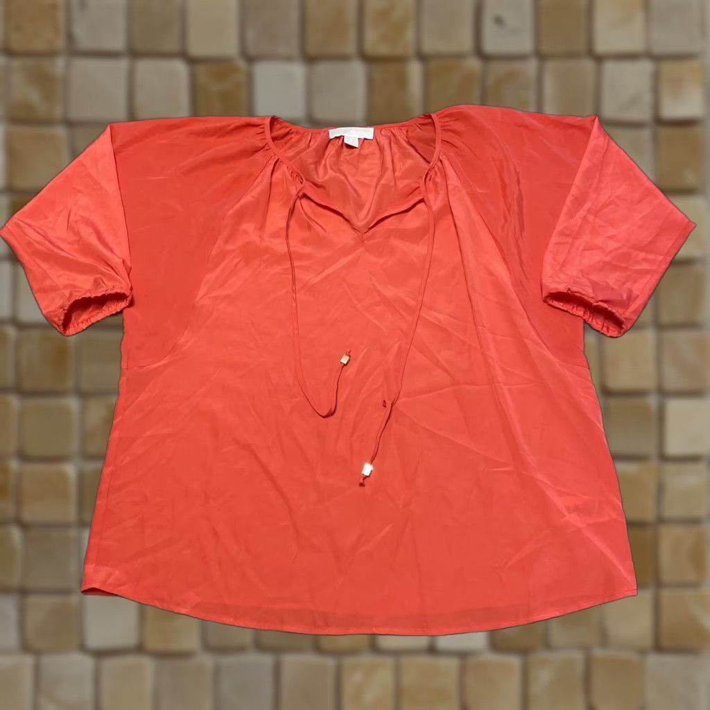 Michael Kors Michael Kors Women's Blouse 3/4 Sleeve Size Small Orange Casual Party Top Size S / US 4 / IT 40 - 1 Thumbnail