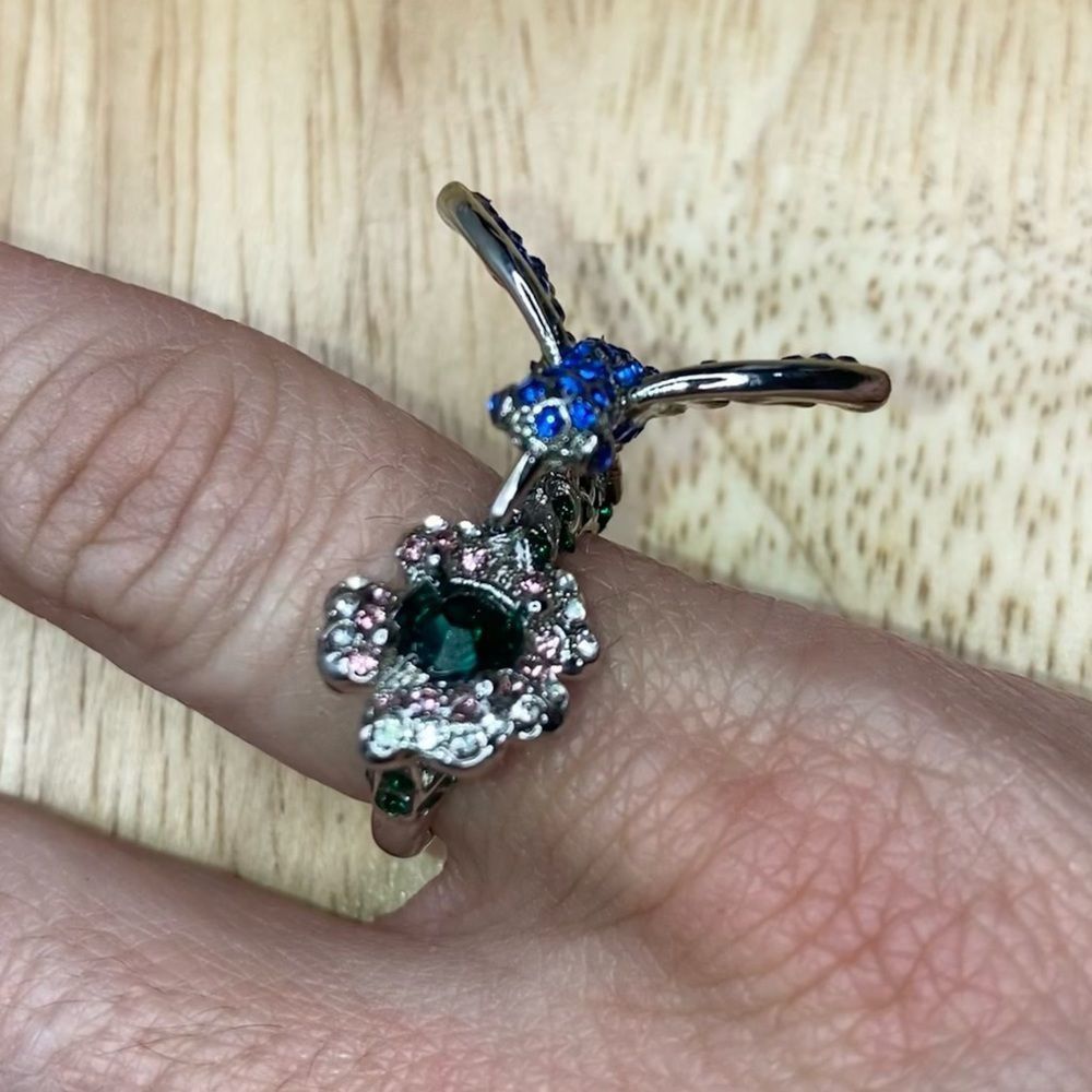 Other Silver Hummingbird Ring, Stamped .925, 4-D Ring, Women's Sta Size ONE SIZE - 9 Thumbnail