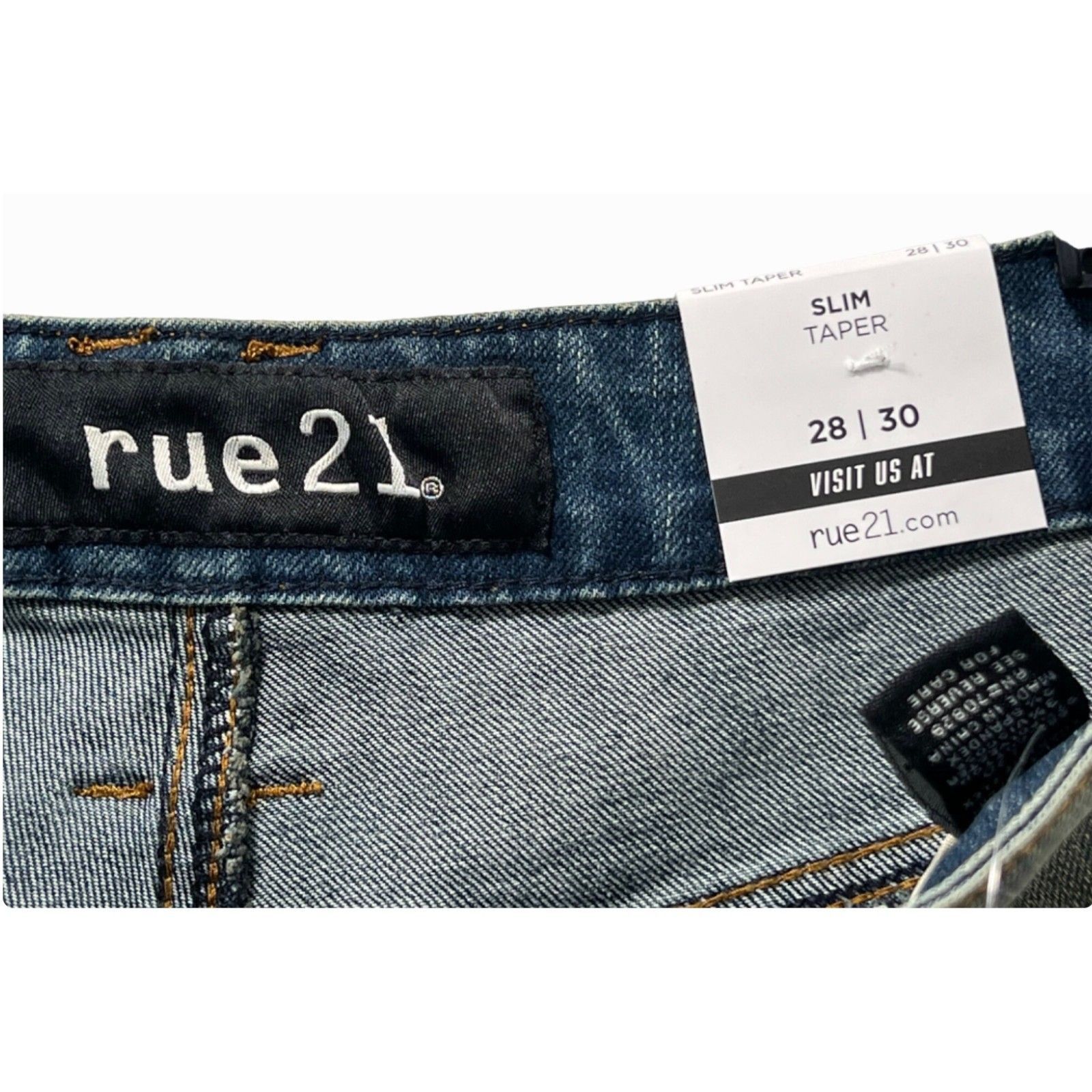 rue21 Rue 21 - Men's Supreme Flex Slim Taper Jeans Distressed - Bl Size US 28 / EU 44 - 9 Thumbnail