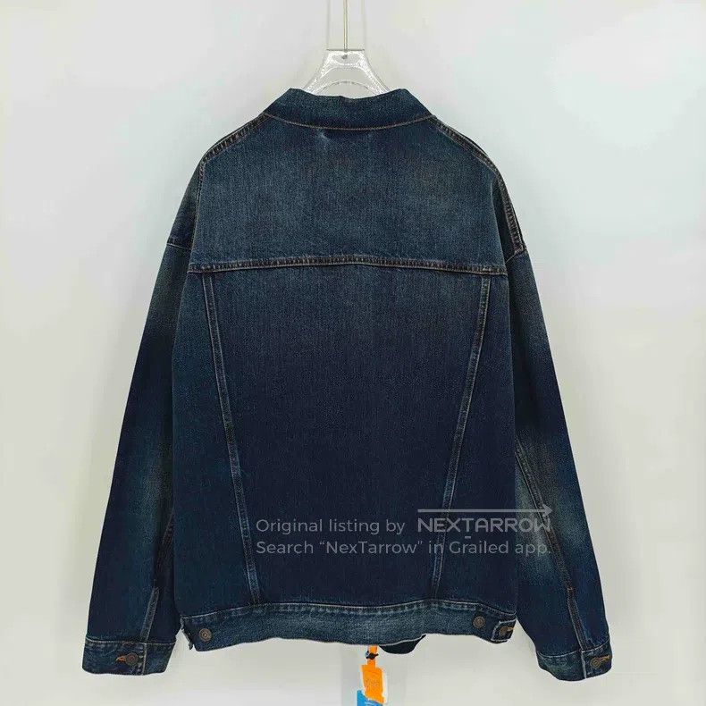 Balenciaga Balenciaga Embroidered Logo Blue Denim Jacket Size US XS / EU 42 / 0 - 2 Thumbnail