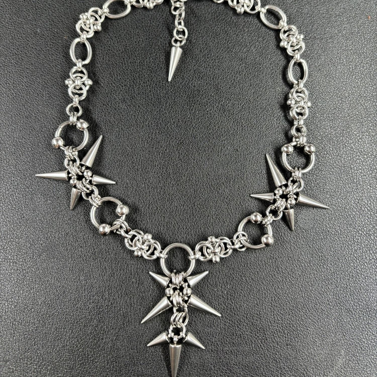 Jewelry Y2k Gothic Rock Rivet Pendant Chain Size ONE SIZE - 5 Thumbnail