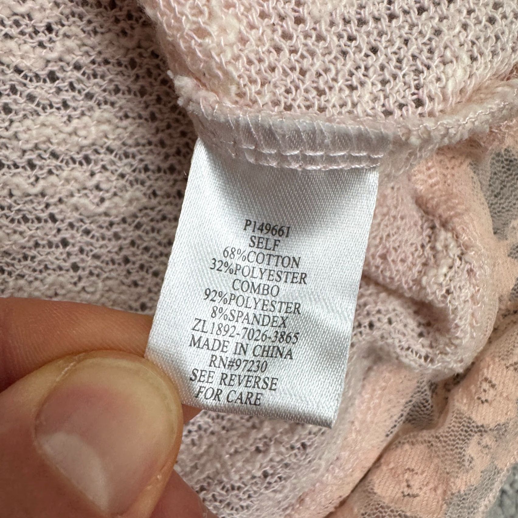 Almost Famous Almost Famous Knit Pullover Sweater Womens Pink Dolman Sleeve Marled Lace Trim Knit Size L / US 10 / IT 46 - 6 Thumbnail