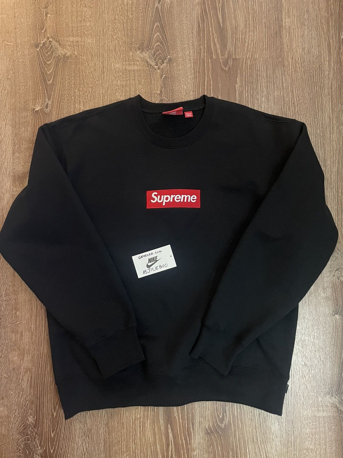 Supreme box logo black crewneck clearance