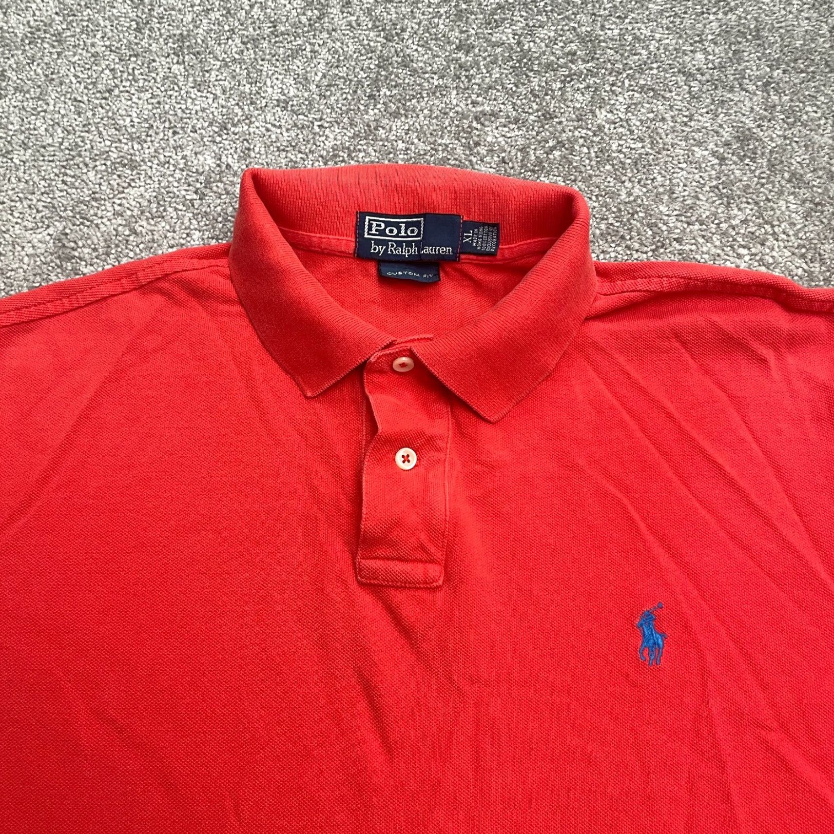 Polo Ralph Lauren VINTAGE Polo Ralph Lauren Classic Fit Polo Shirt Mens XL Short Sleeve Red Cotton Casual Size US XL / EU 56 / 4 - 3 Thumbnail