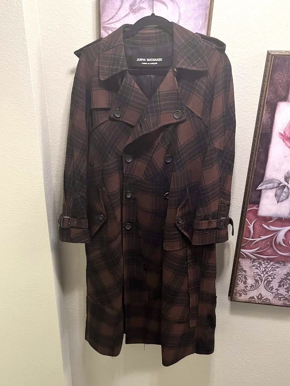 Comme des Garcons AW2002 Junya Watanabe Comme Des Garcons Tartan Trench Coat Size US M / EU 48-50 / 2 - 1 Thumbnail