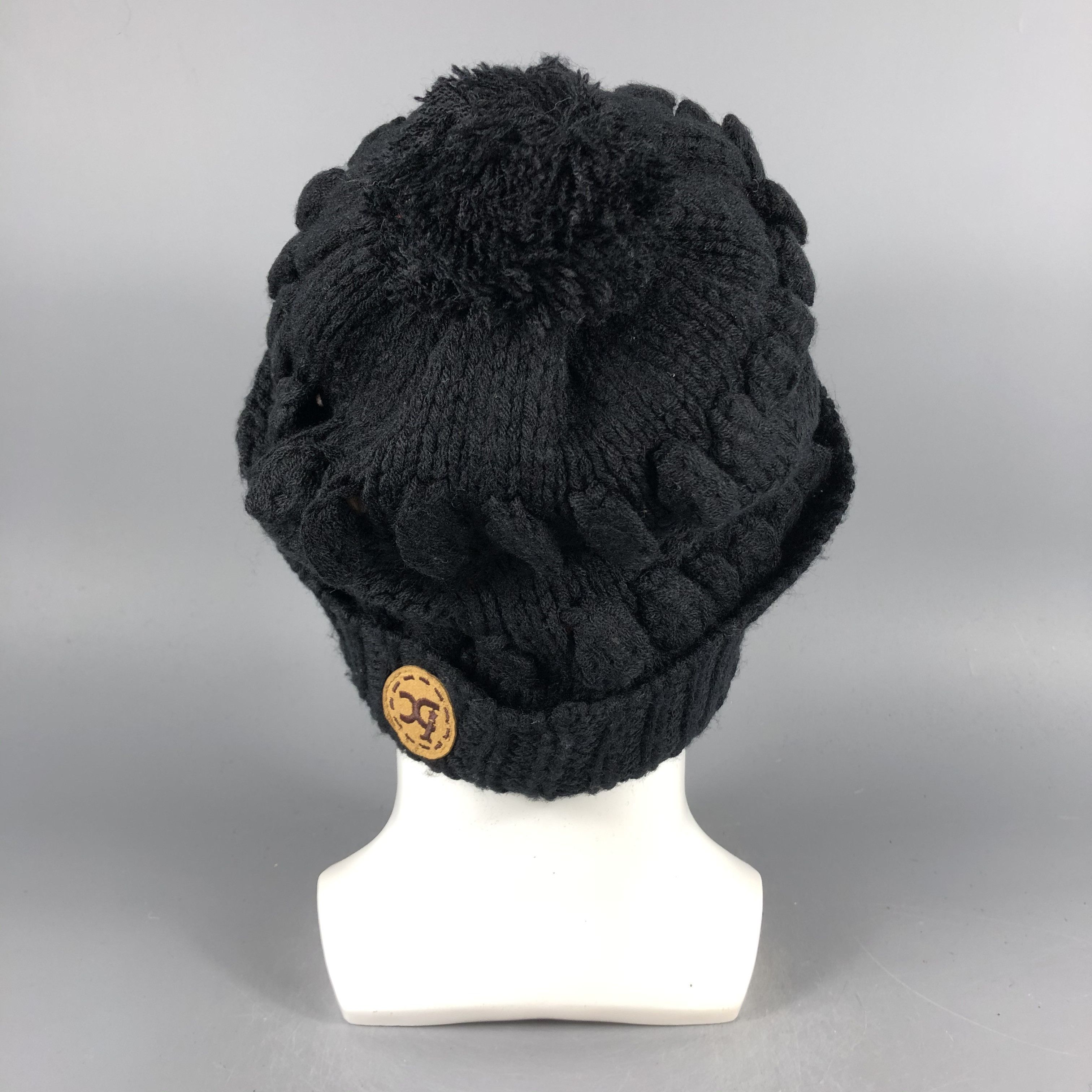 Japanese Brand × Vintage Womens Unknown Black Beanie Snow Hat Snow Cap -D945 Size ONE SIZE - 2 Thumbnail