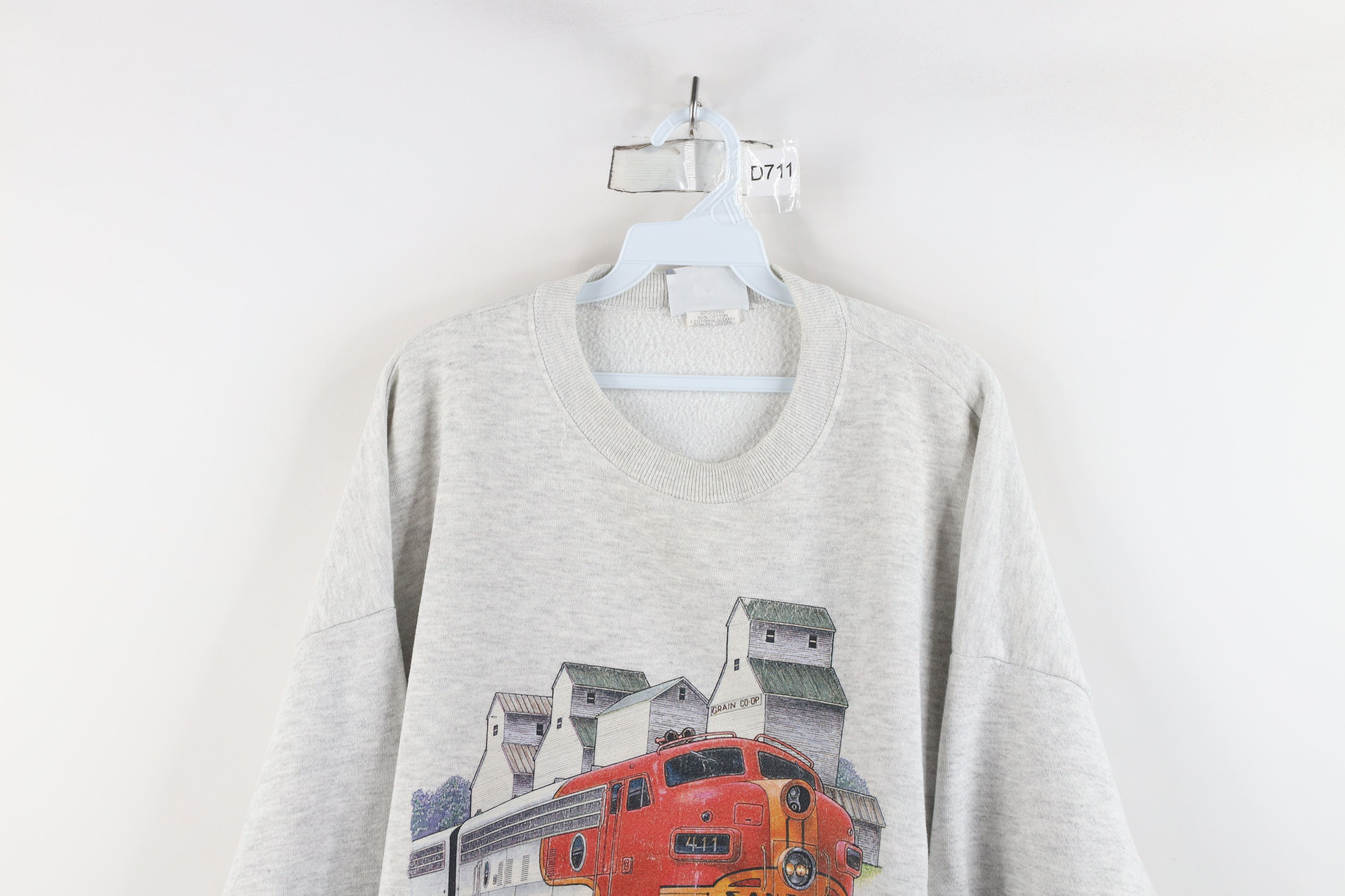 Vintage Vintage 90s Streetwear Fe Locomotive Train Sweatshirt USA Size US XXL / EU 58 / 5 - 2 Thumbnail