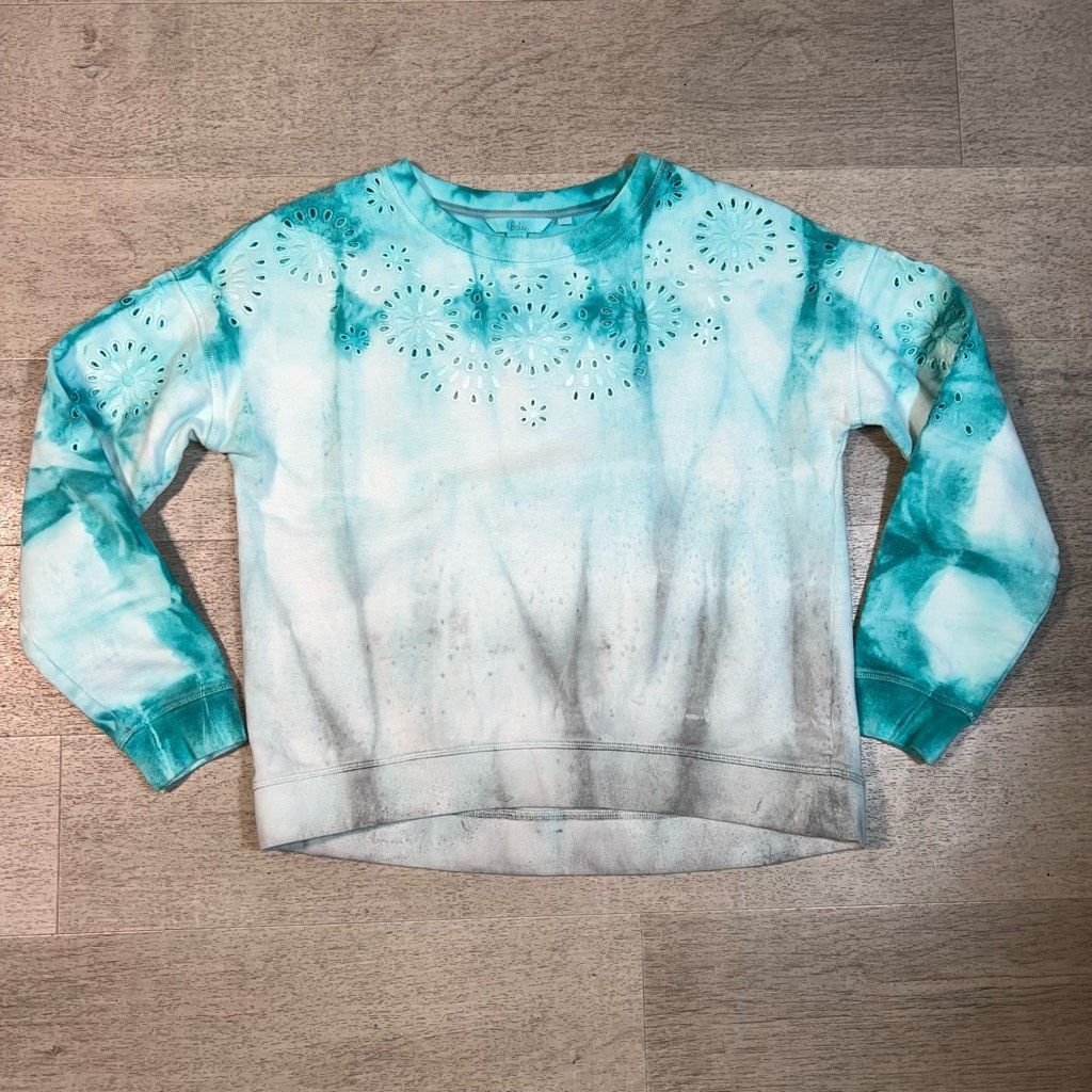 Boden Boden Arabella Eyelet Ombré Tie-dyed Crewneck Pullover Sweatshirt, Women’s Small Size S / US 4 / IT 40 - 2 Thumbnail
