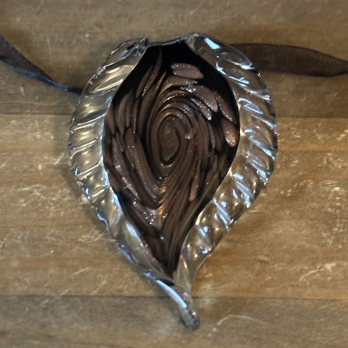 Other Murano glass leaf pendant ribbon necklace Size ONE SIZE - 3 Thumbnail