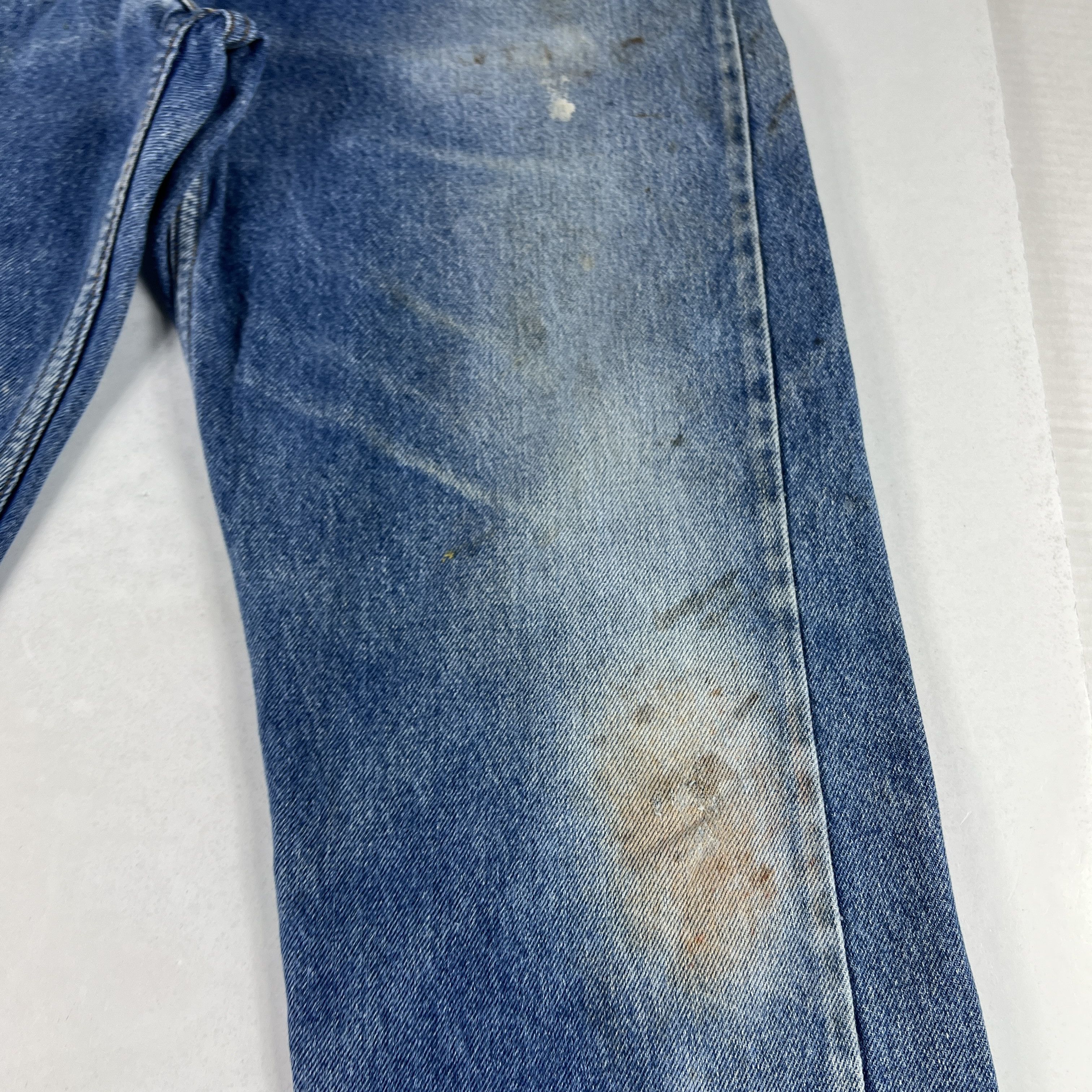 Levi's × Vintage VTG 90s Levi's Jeans 505 Straight Blue Thrashed Cotton Denim Size US 33 - 5 Thumbnail