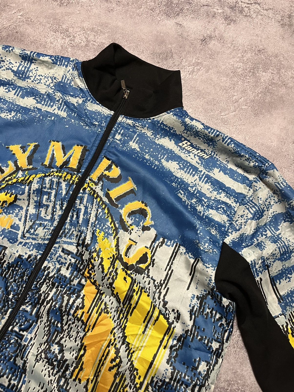Vintage Vintage Cycling Santini Olympics jacket 90’ Size US XXL / EU 58 / 5 - 4 Thumbnail