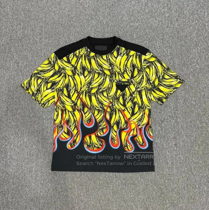 Prada Prada Multicolor Graphic Cotton T-Shirt for Men. Size US M / EU 48-50 / 2 - 1 Thumbnail