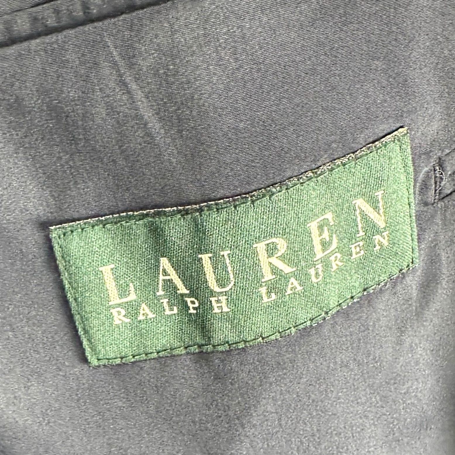 Ralph Lauren Lauren Ralph Lauren Mens Blazer Sport Coat 46R Navy Notch Lapel Two-Button Wool Solid Standard Fit Formal Office Jacket Size 46R - 4 Thumbnail