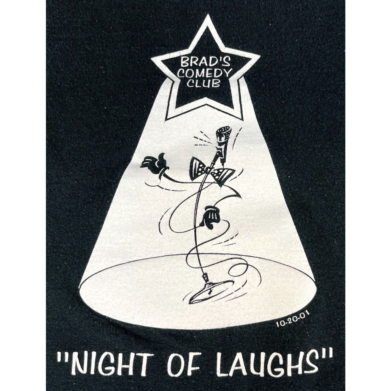 Fruit Of The Loom VINTAGE Men's Brad's Comedy Club Night of Laughs T-Shirt XL Black Cotton 100% Pre-Shrunk Fruit of the Loom" Size US XL / EU 56 / 4 - 3 Thumbnail