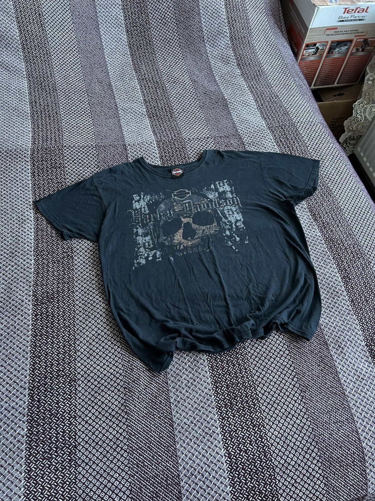 Harley Davidson Vintage Harley Davidson Skull Print Wash T-shirt 90s Size XL Size US XL / EU 56 / 4 - 4 Thumbnail