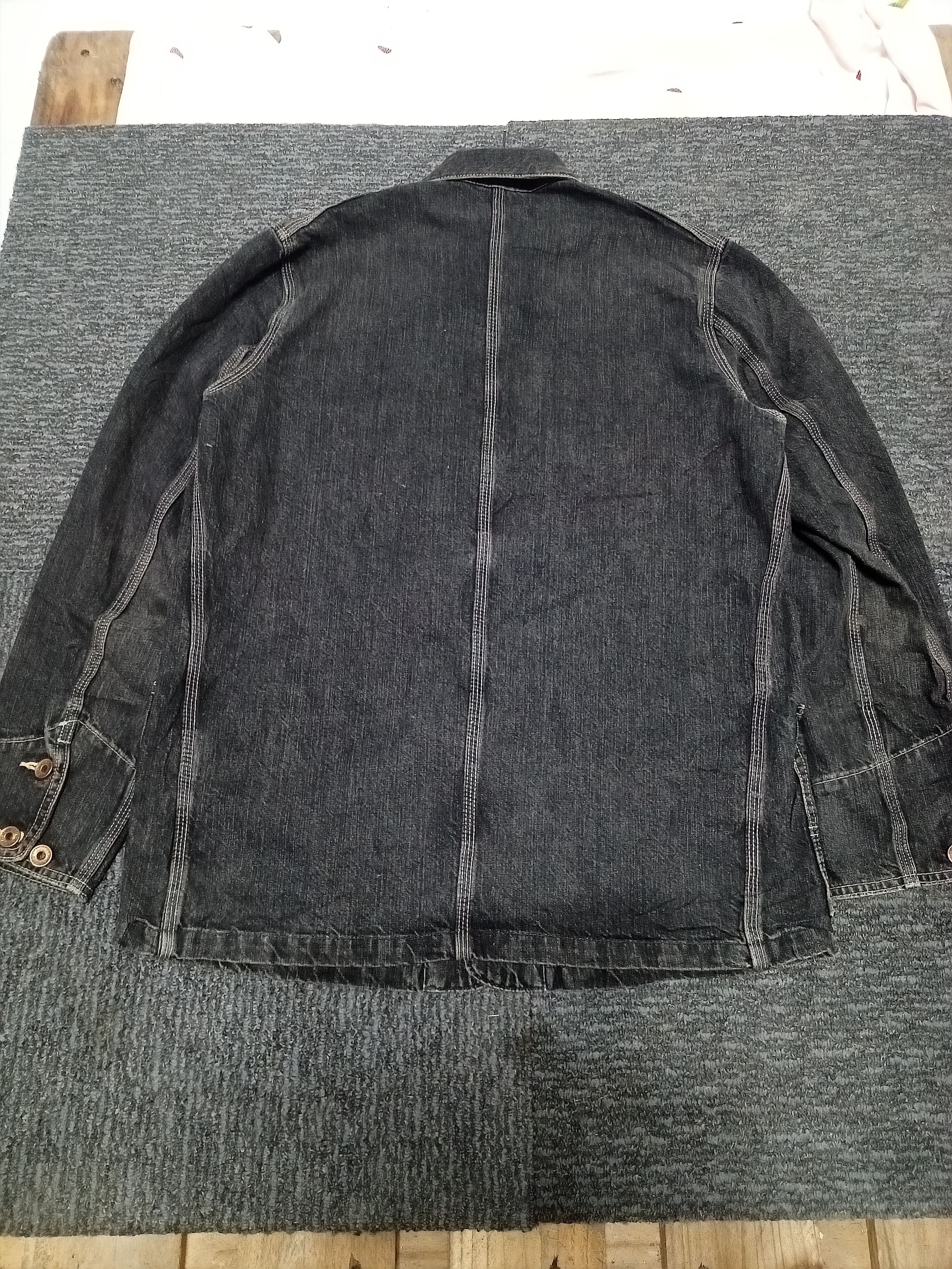 Edwin × Vintage VTG EDWIN503 WORK WEAR JACKET DENIM Size US L / EU 52-54 / 3 - 2 Thumbnail