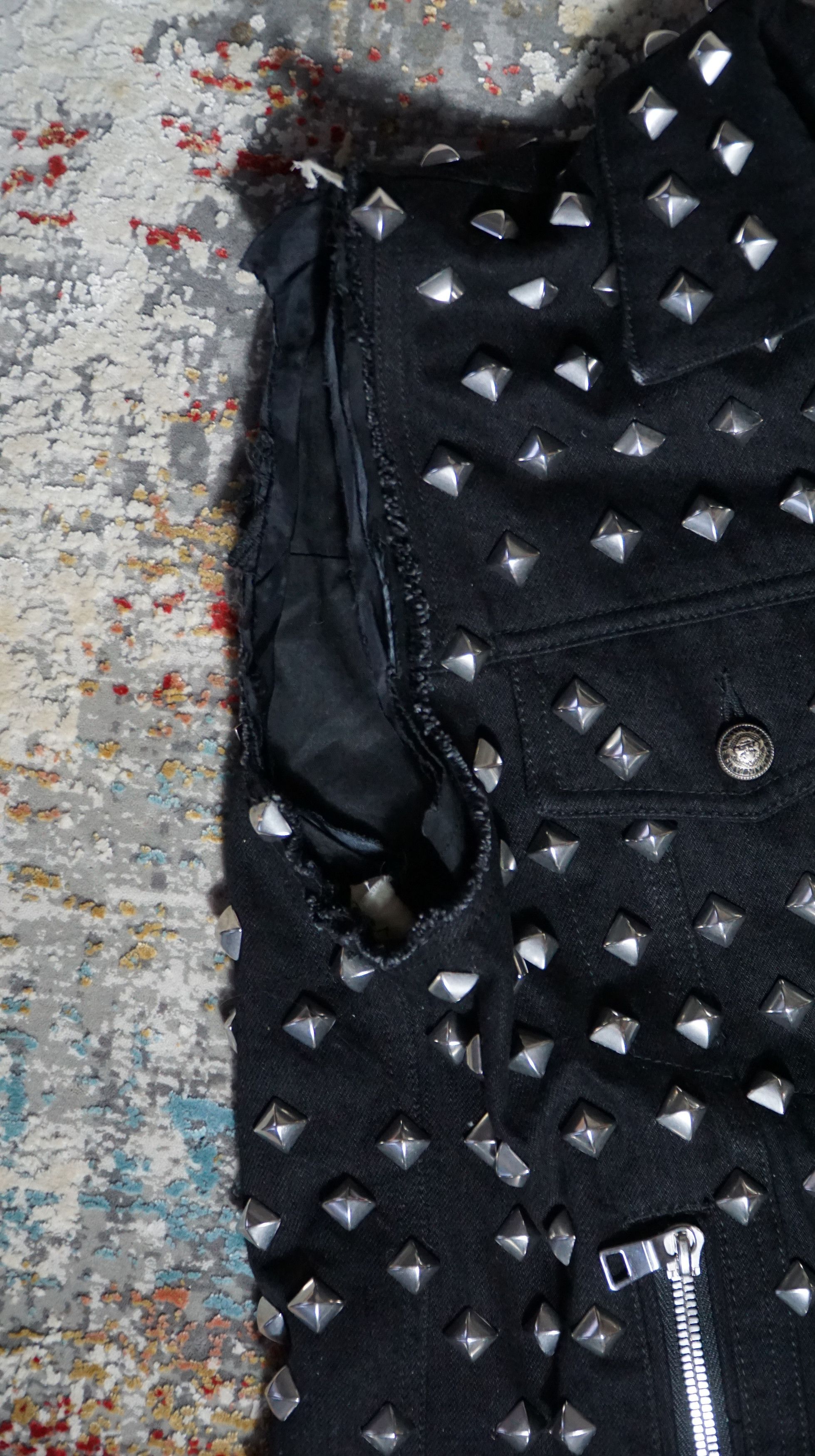 Balmain Balmain FW19 Sample Studded Denim Vest Size US M / EU 48-50 / 2 - 8 Thumbnail