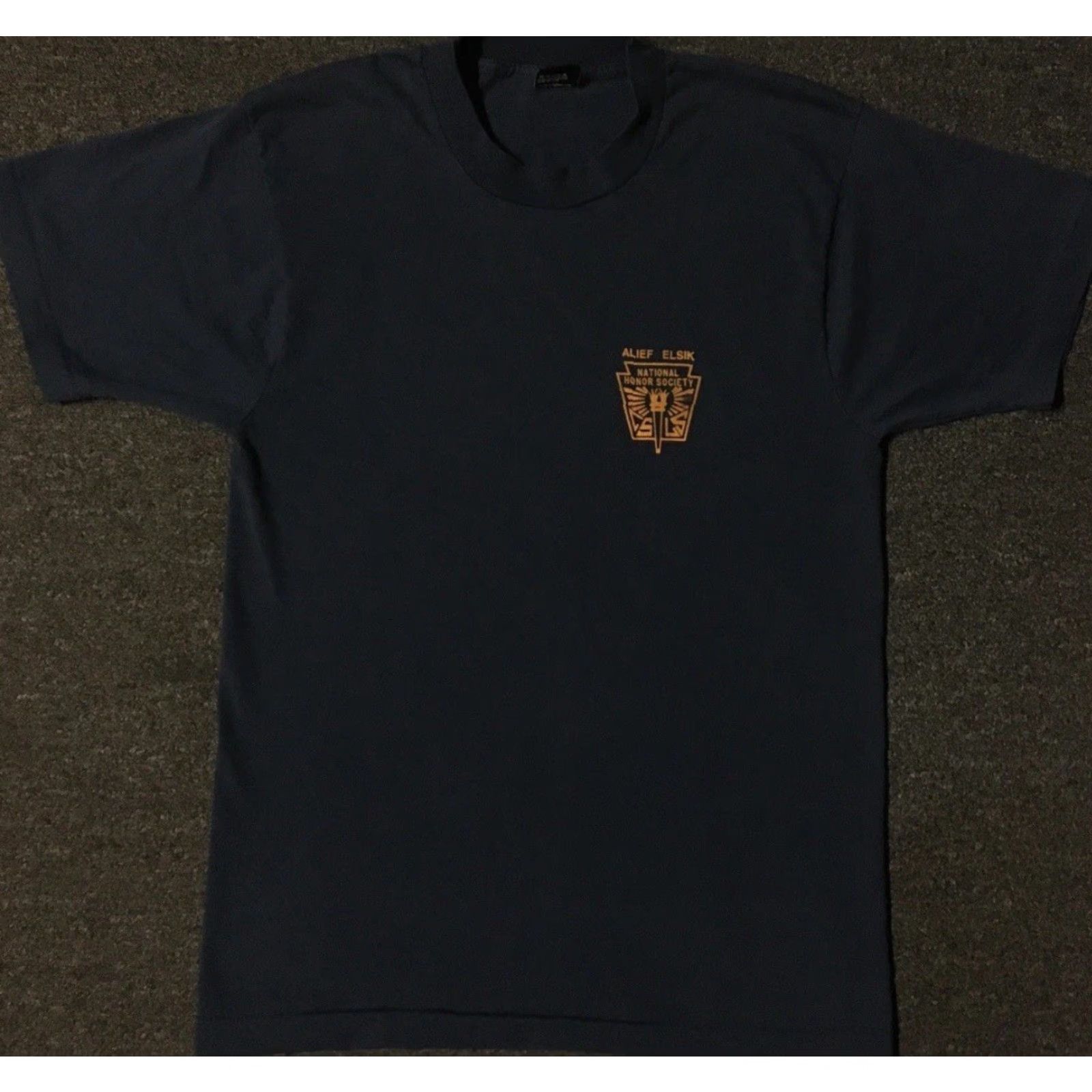Vintage VINTAGE National Honor Society Shirt L Blue Single Stitch Men 80s 90s Fraternity College Grunge USA, Faded Graphic Tee Size US L / EU 52-54 / 3 - 2 Thumbnail