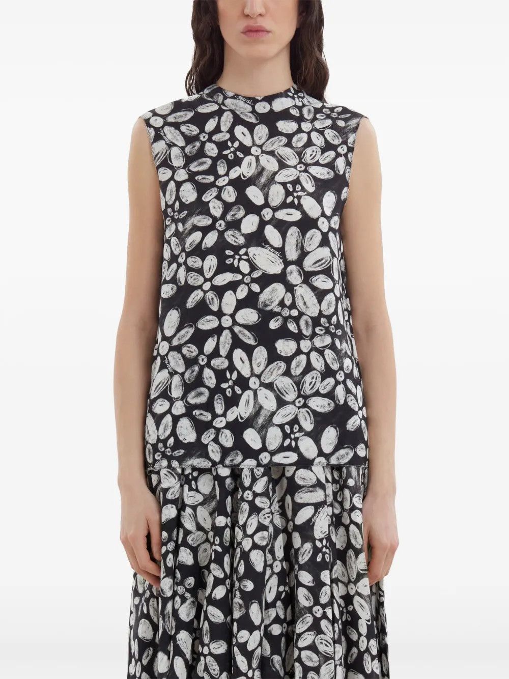 Marni o1y1125 Blouse in Black/White Size M / US 6-8 / IT 42-44 - 3 Thumbnail