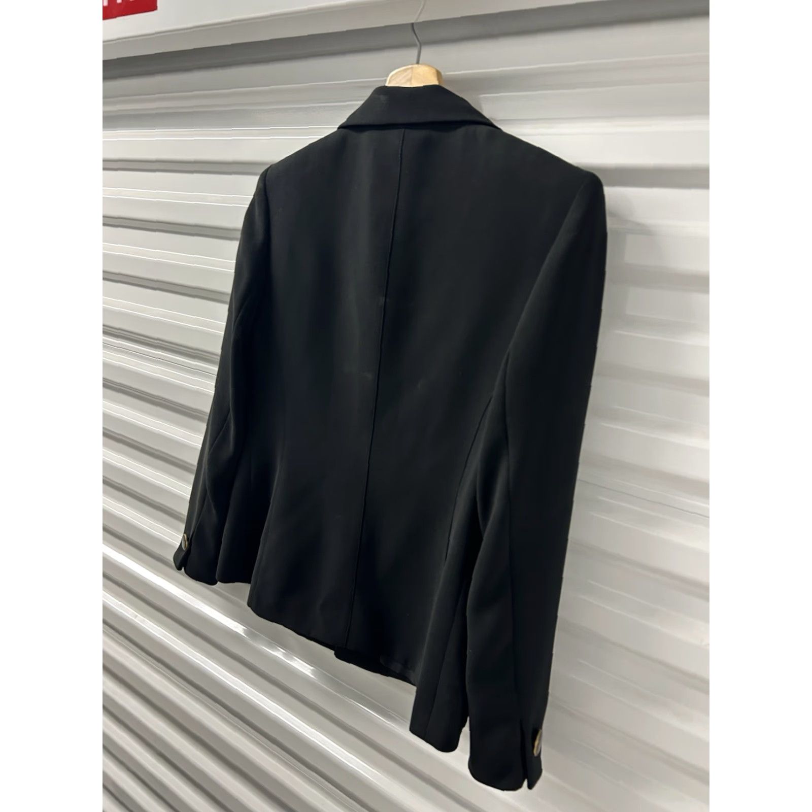 Vintage Tahari Women Petite Arthur S Levine Designer Black ButtonUp Blazer Jacket 2 Size XS / US 0-2 / IT 36-38 - 5 Thumbnail
