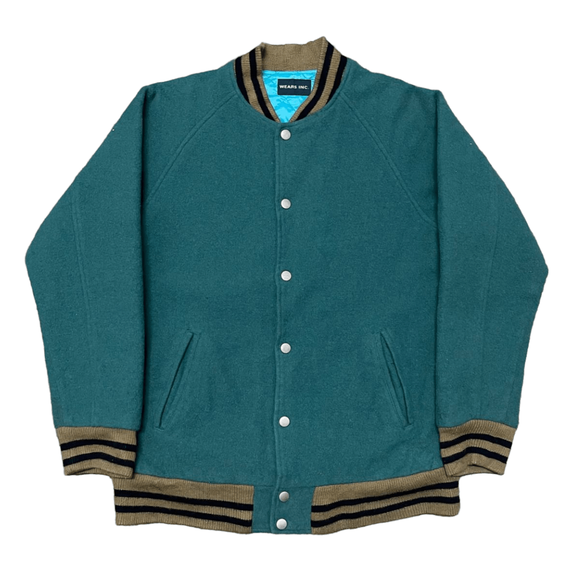 Japanese Brand Vintage Wears Inc. Wool Varsity Jacket Plain Size US M / EU 48-50 / 2 - 1 Thumbnail