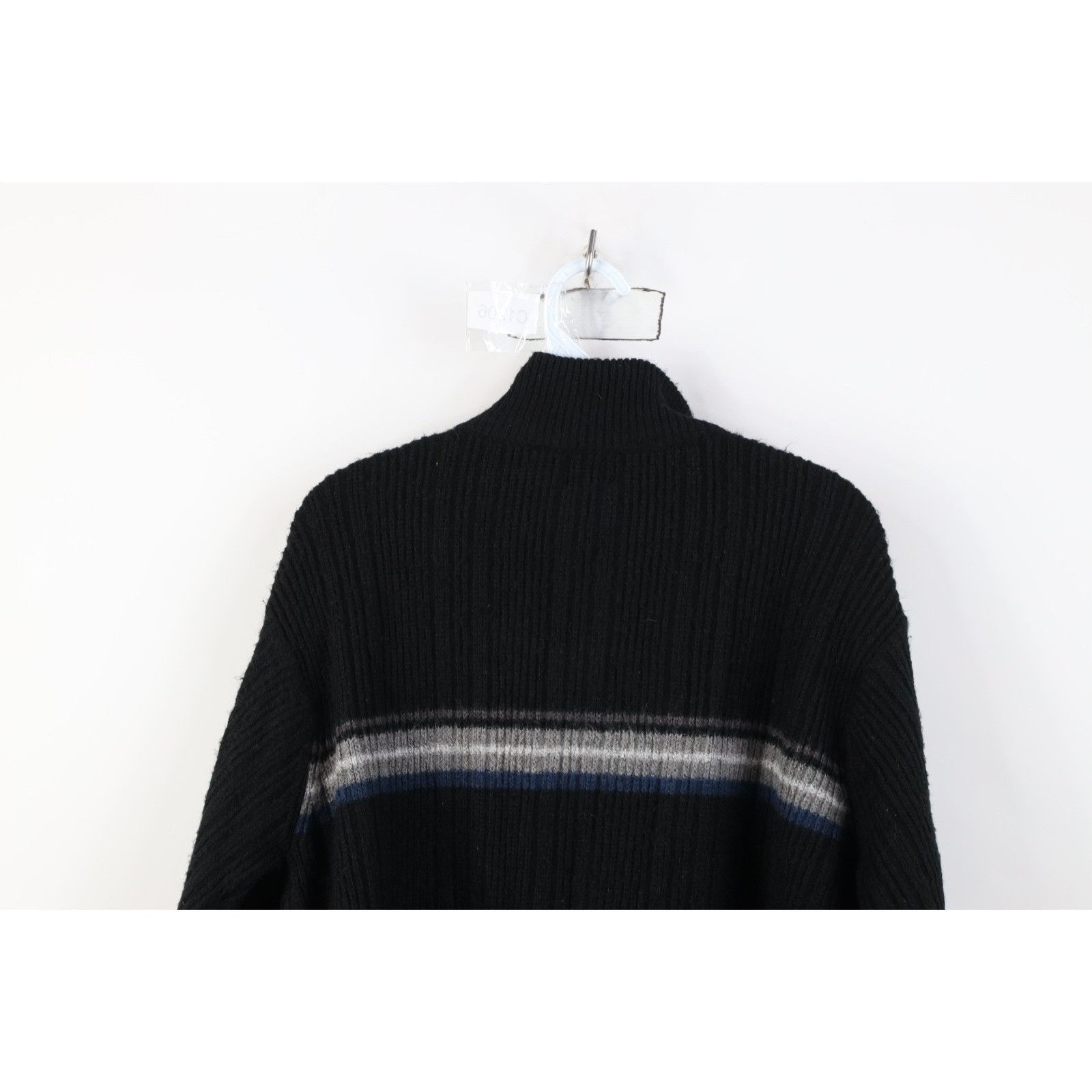 Vintage Vintage 90s Y2K Streetwear Striped Knit Half Zip Sweater Size US M / EU 48-50 / 2 - 13 Thumbnail