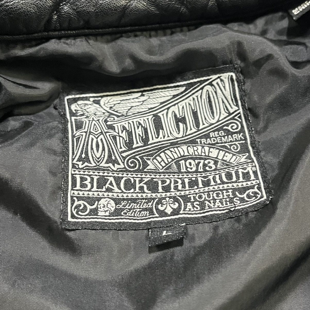 Affliction Affliction Black Premium Biker Grunge Skull Leather Jacket Size US L / EU 52-54 / 3 - 5 Thumbnail