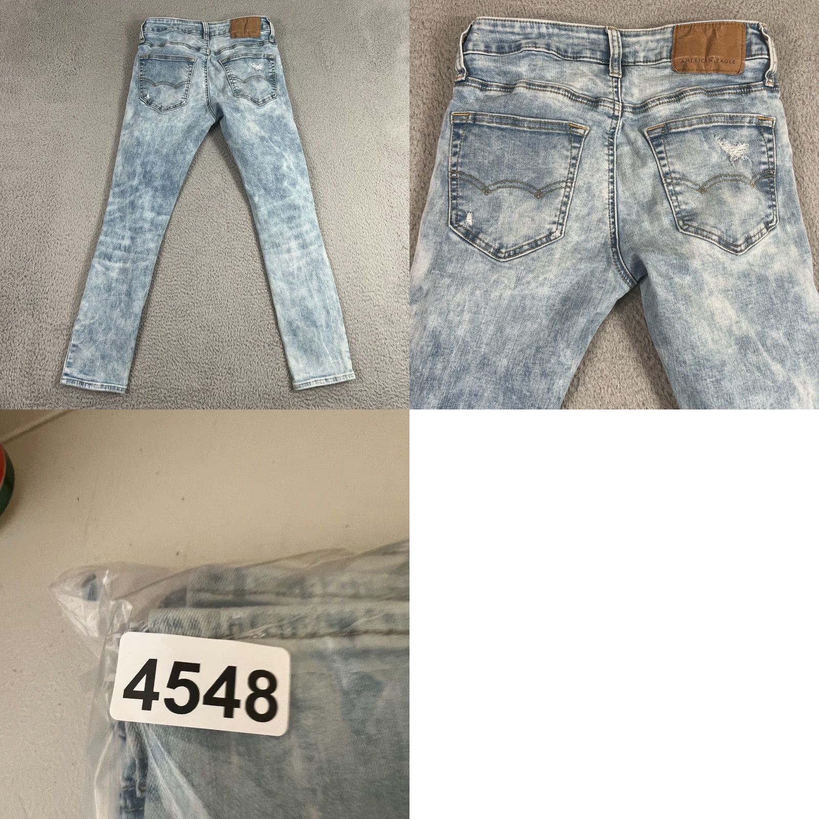American Eagle Outfitters VINTAGE American Eagle Outfitters Jeans Men Skinny 28x27 Light Wash Distressed 5-Pocket Denim Size US 26 / EU 42 - 8 Thumbnail