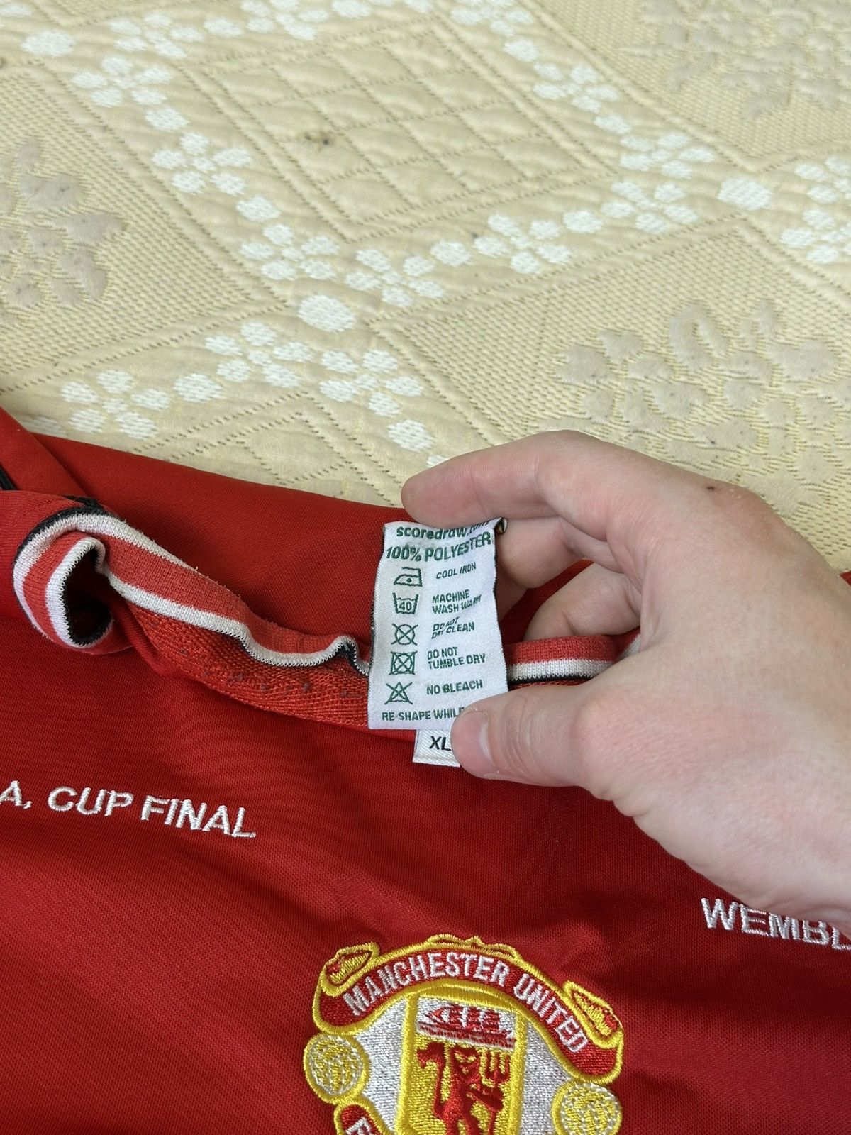 Vintage 🔥 1985 Manchester United FA Cup Vintage Retro Jersey T Shirt Size US XL / EU 56 / 4 - 7 Thumbnail