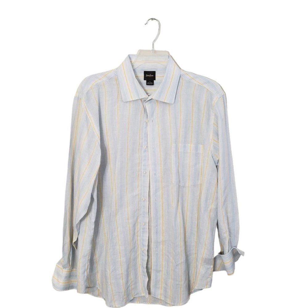 Neiman Marcus CT1438 Neiman Marcus Dress Shirt with Stripes XL Size 44R - 1 Thumbnail