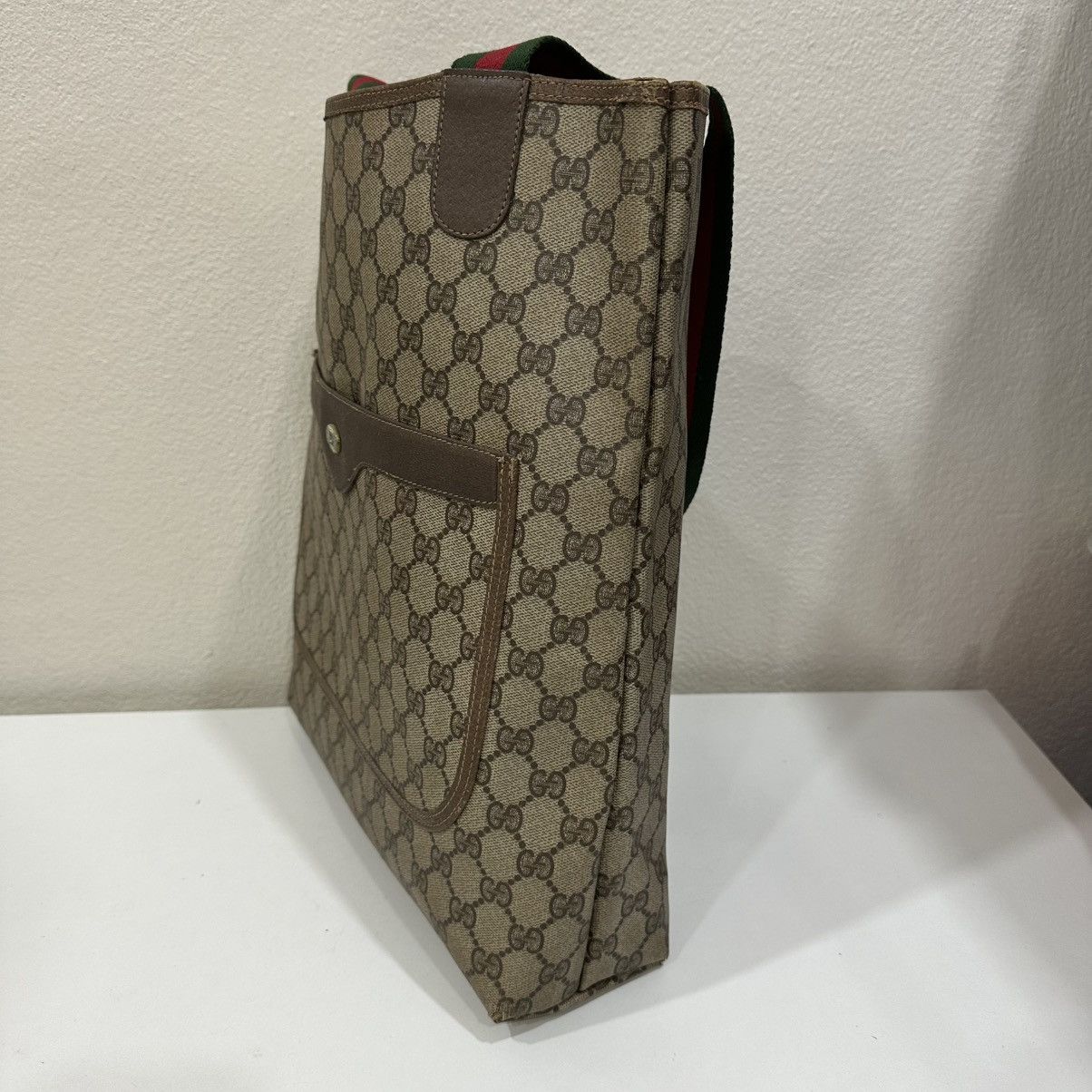 Gucci GUCCI VINTAGE WEB SHEERY LINE TOTE BAG 31 Size ONE SIZE - 5 Thumbnail