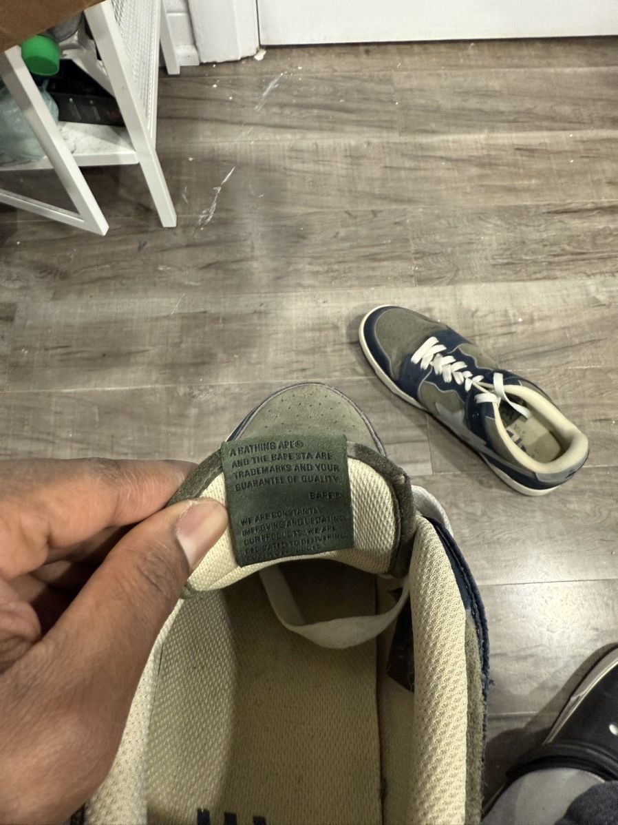 Bape Bapestas Sk8 marine blue and grey size 11 Size US 11 / EU 44 - 8 Thumbnail