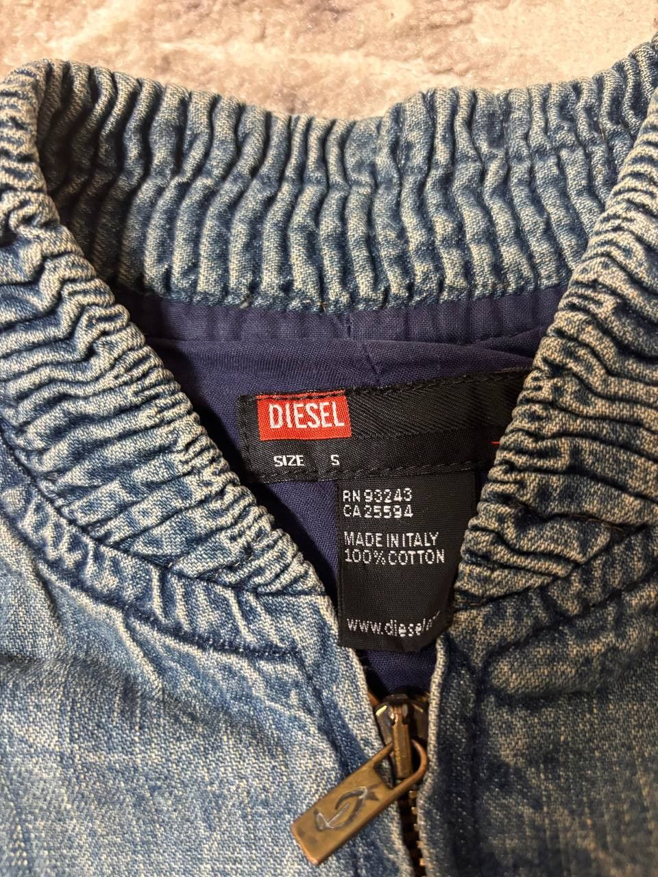 Diesel Diesel Made in Italy Vintage Denim Bomber Jacket - Small Size US S / EU 44-46 / 1 - 12 Thumbnail
