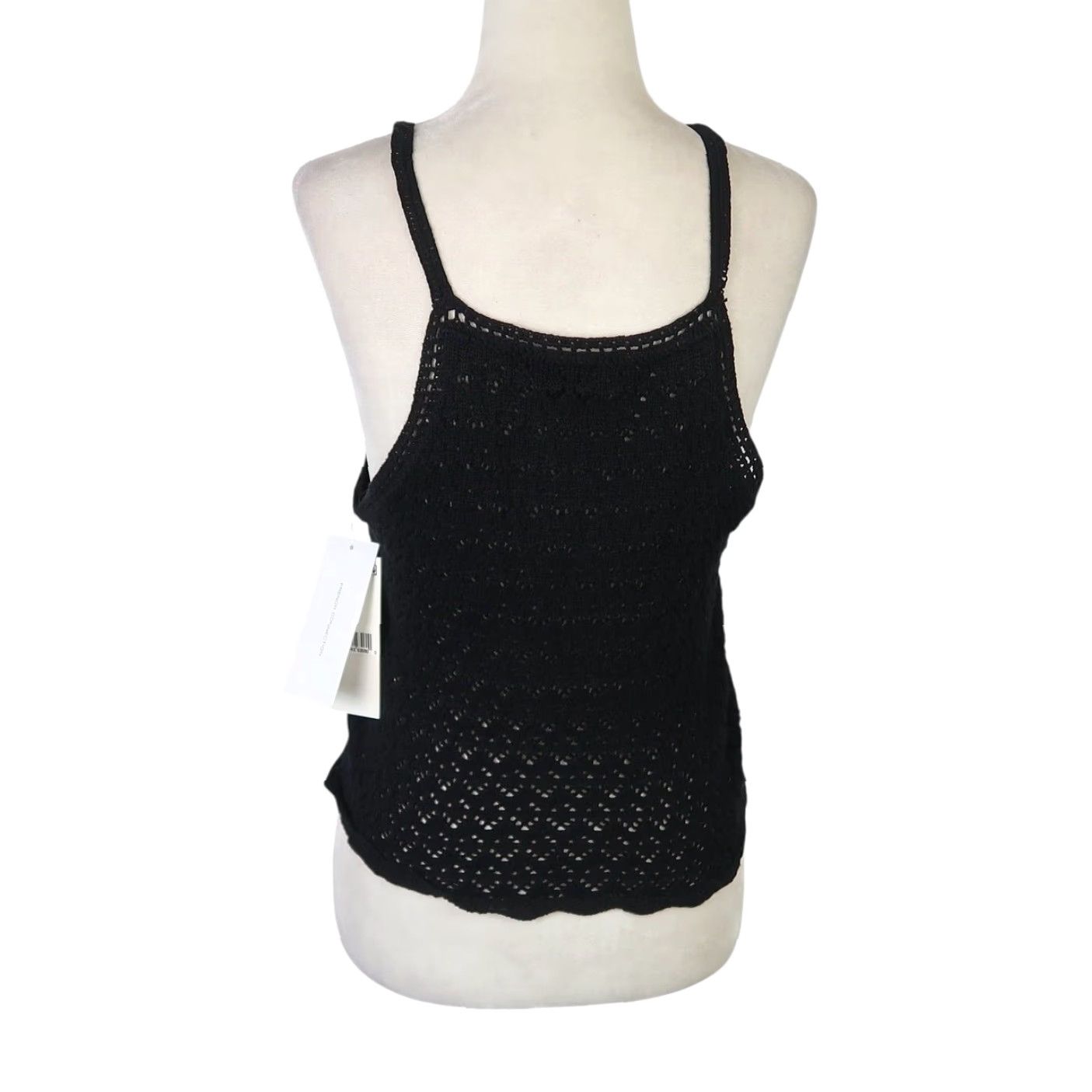 French Connection French Connection Tank Top Black Crochet Knit S NWT Women Sleeveless 100% Cotton Casual Summer Spring Fall Shirt/Top Size S / US 4 / IT 40 - 4 Thumbnail