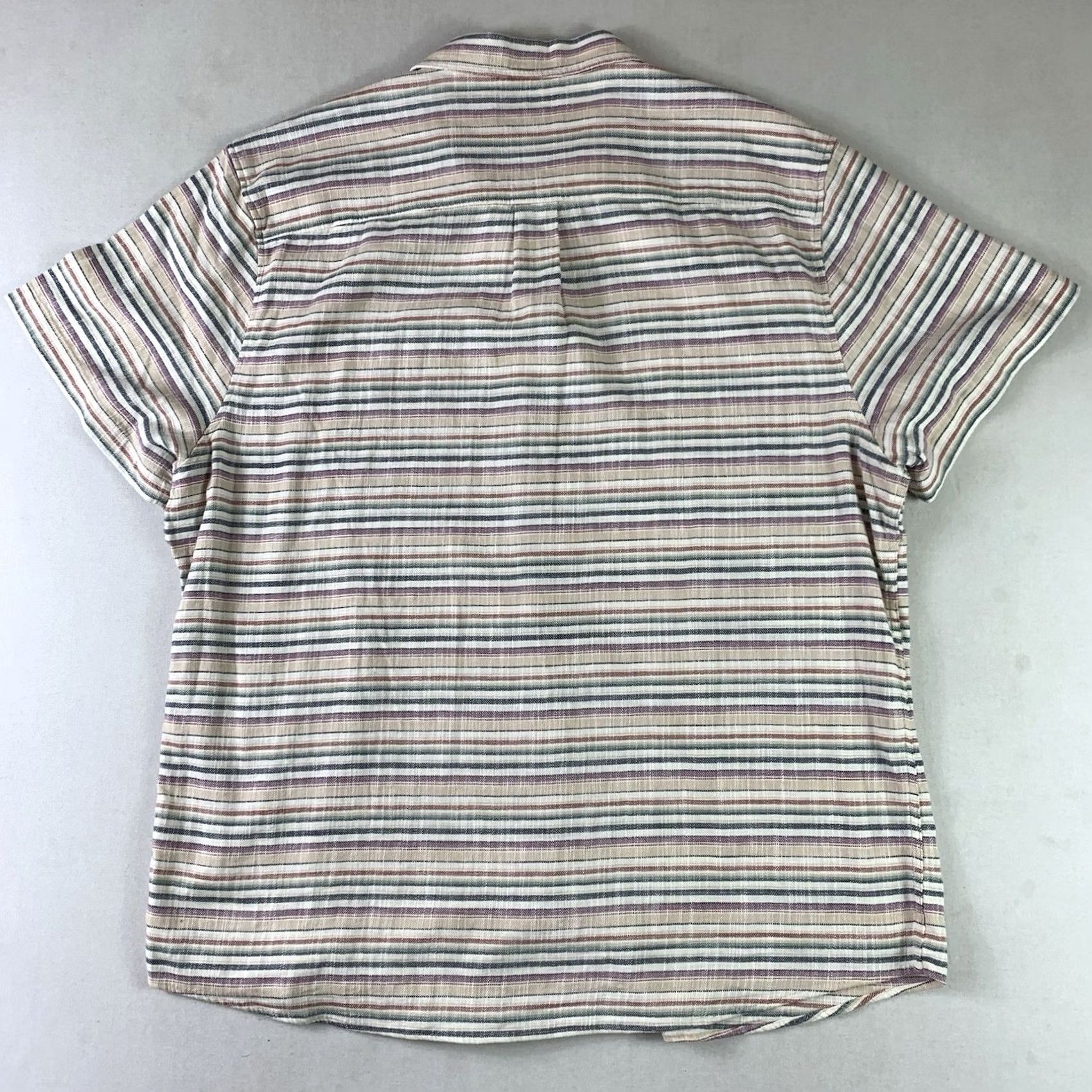 Marine Layer Marine Layer Button-Up Shirt Mens 2XL Multicolor Striped Short Sleeve Necklace? Size US XXL / EU 58 / 5 - 6 Thumbnail