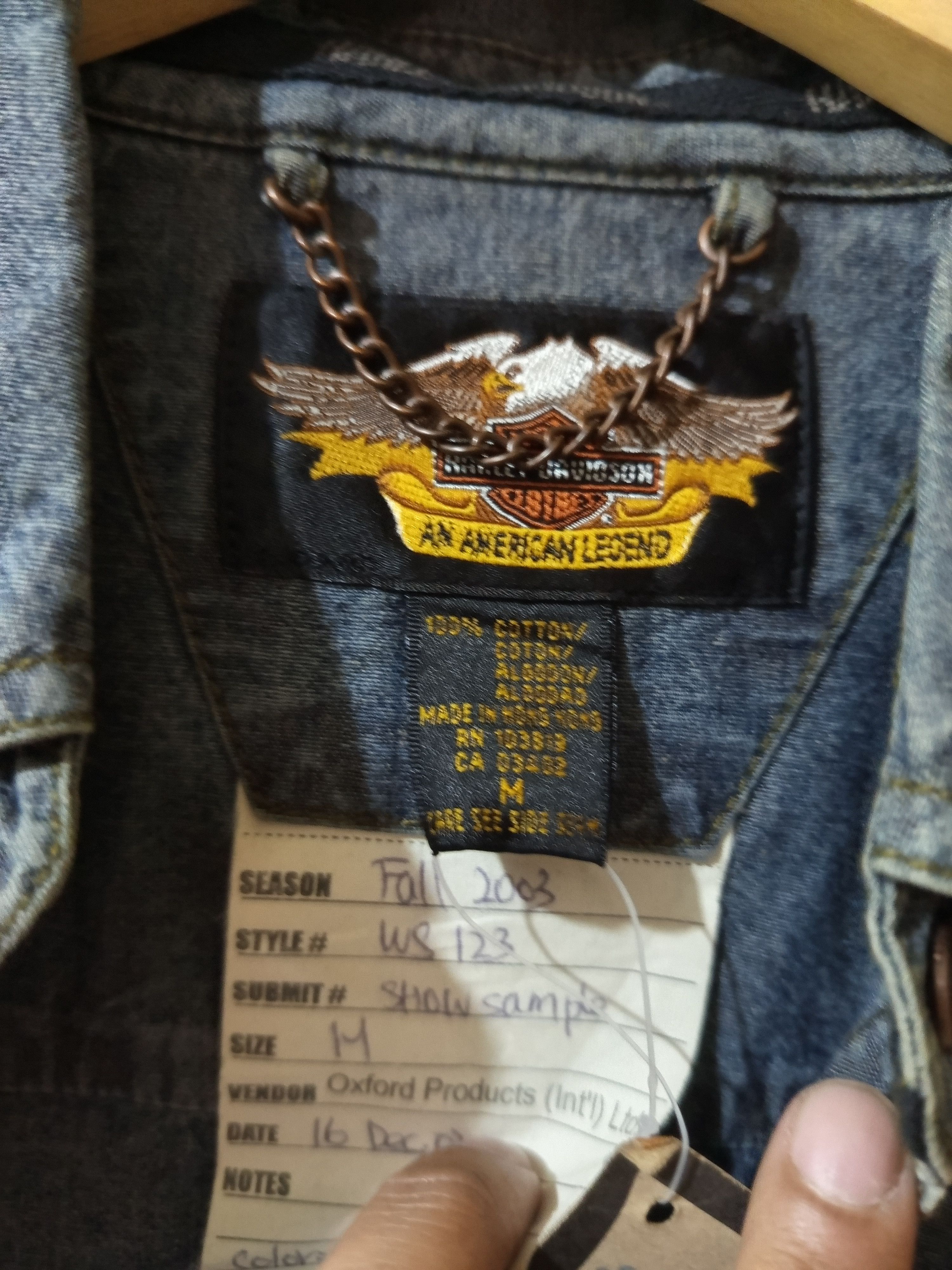 Harley Davidson 2003 Harley Davidson Show Sample Denim Shirt Size M / US 6-8 / IT 42-44 - 10 Thumbnail