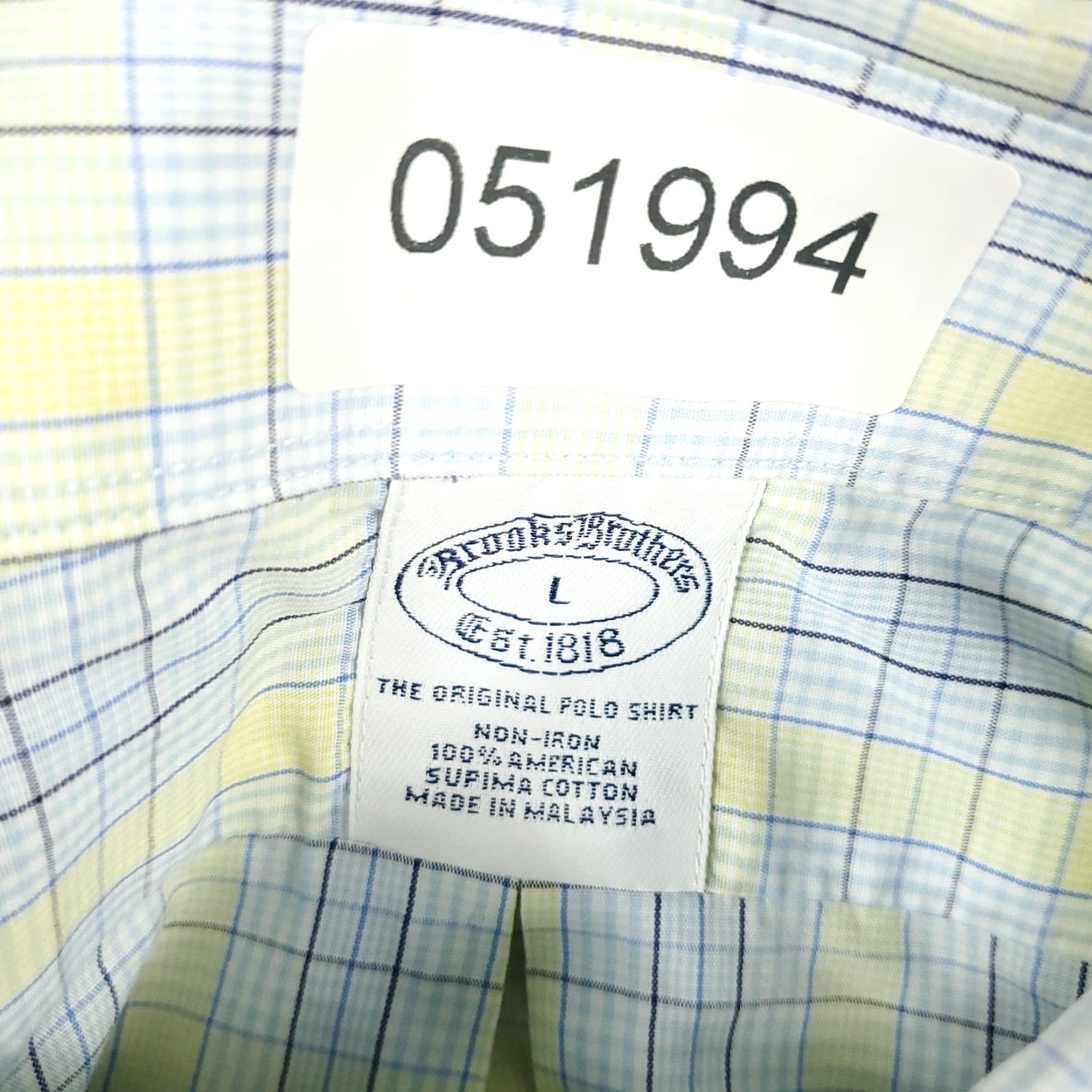 Brooks Brothers Brooks Brothers Shirt Mens Large Blue Yellow Plaid Button-Up Long Sleeve Casual Office Classic Preppy 346 Size US L / EU 52-54 / 3 - 7 Thumbnail
