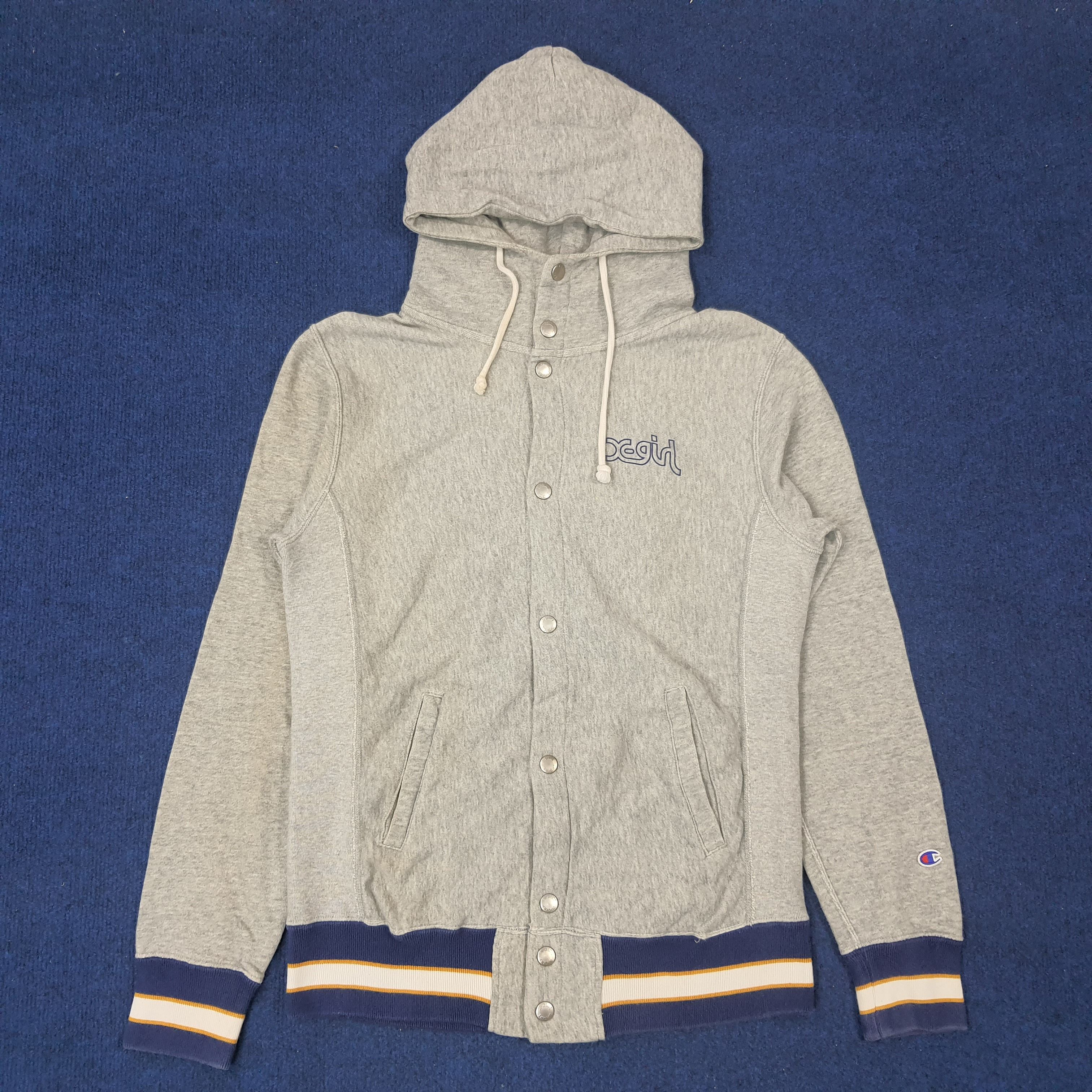 Champion × Japanese Brand × Vintage Vintage X-Girl x Champion Button Jacket Hoodie Size US S / EU 44-46 / 1 - 3 Thumbnail