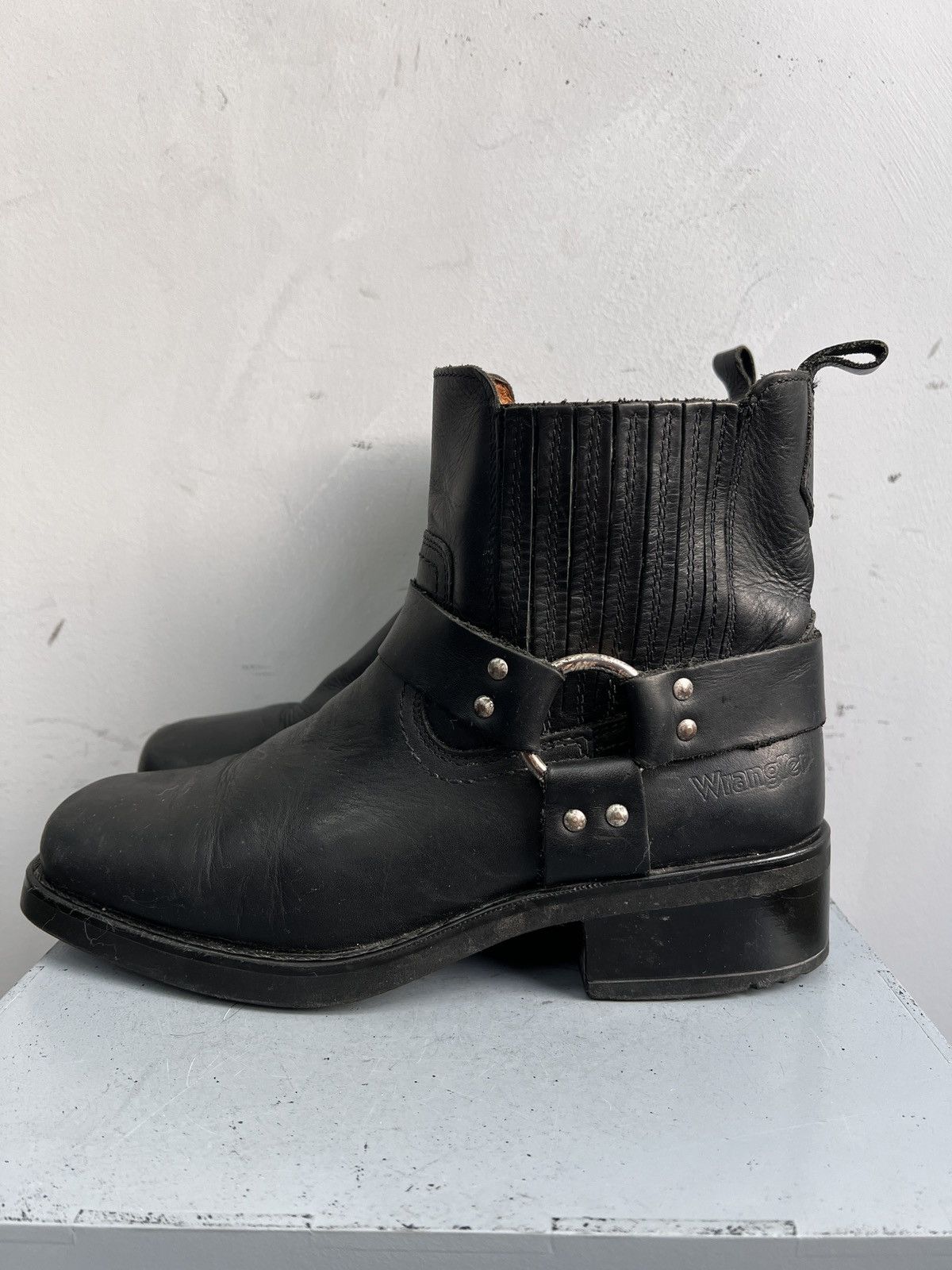 Wrangler Wrangler black leather guidi boots vintage biker style Size US 10 / EU 43 - 5 Thumbnail
