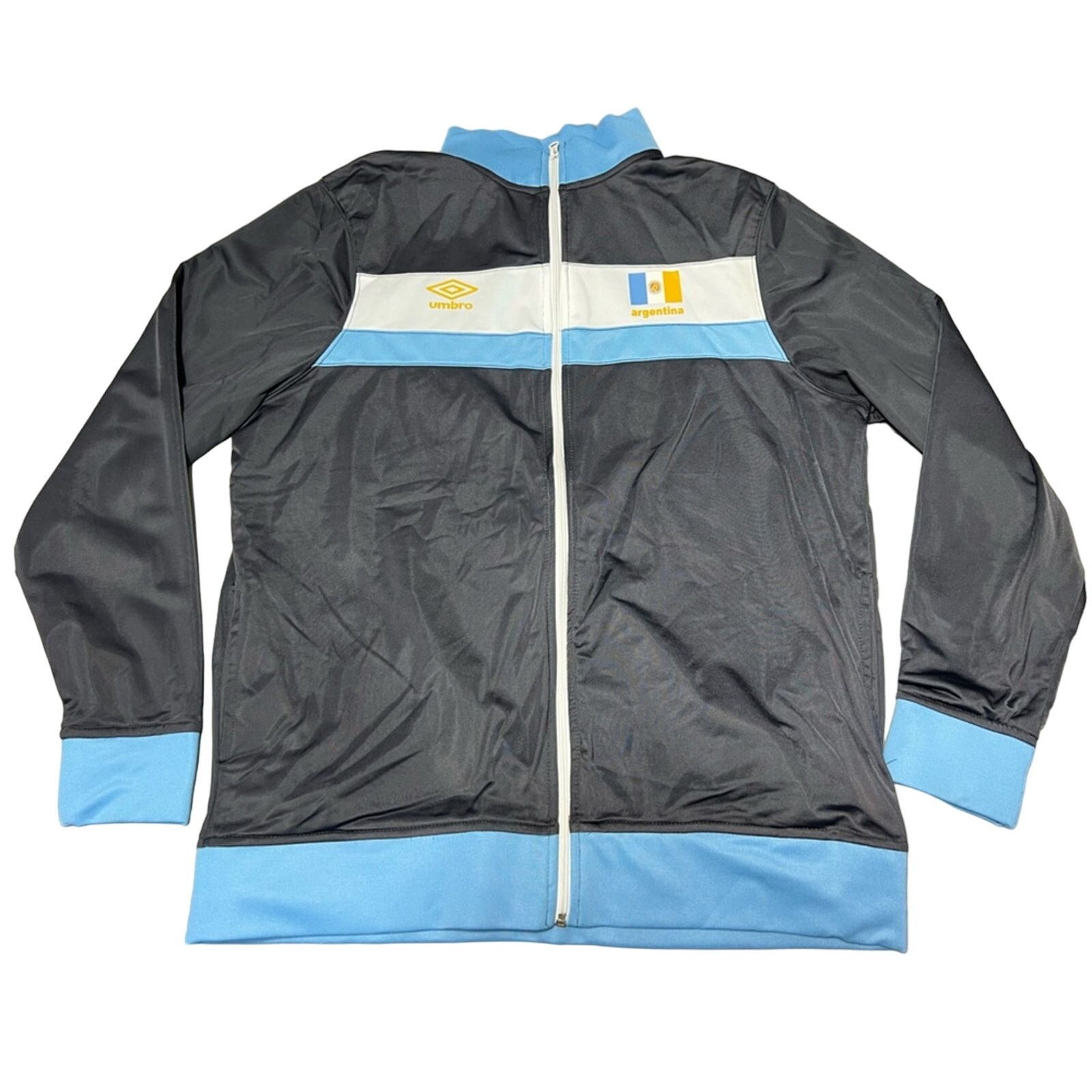 Umbro Argentina Soccer Jacket Men Umbro Full Zip Pockets NWOT Size US L / EU 52-54 / 3 - 1 Thumbnail