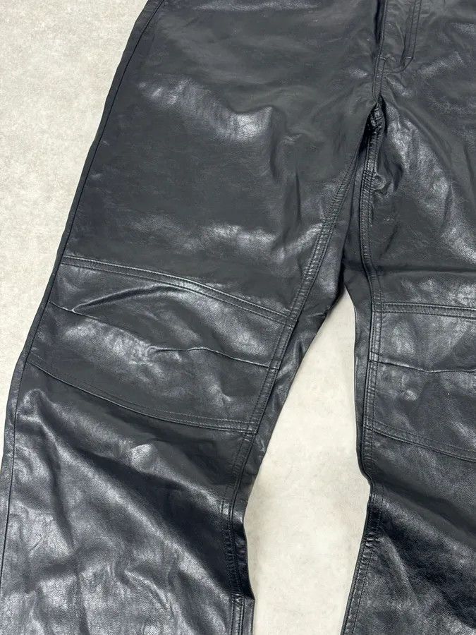 Our Legacy Our Legacy Black Faux Leather Formal Moto Cut Pants Size US 32 / EU 48 - 10 Thumbnail