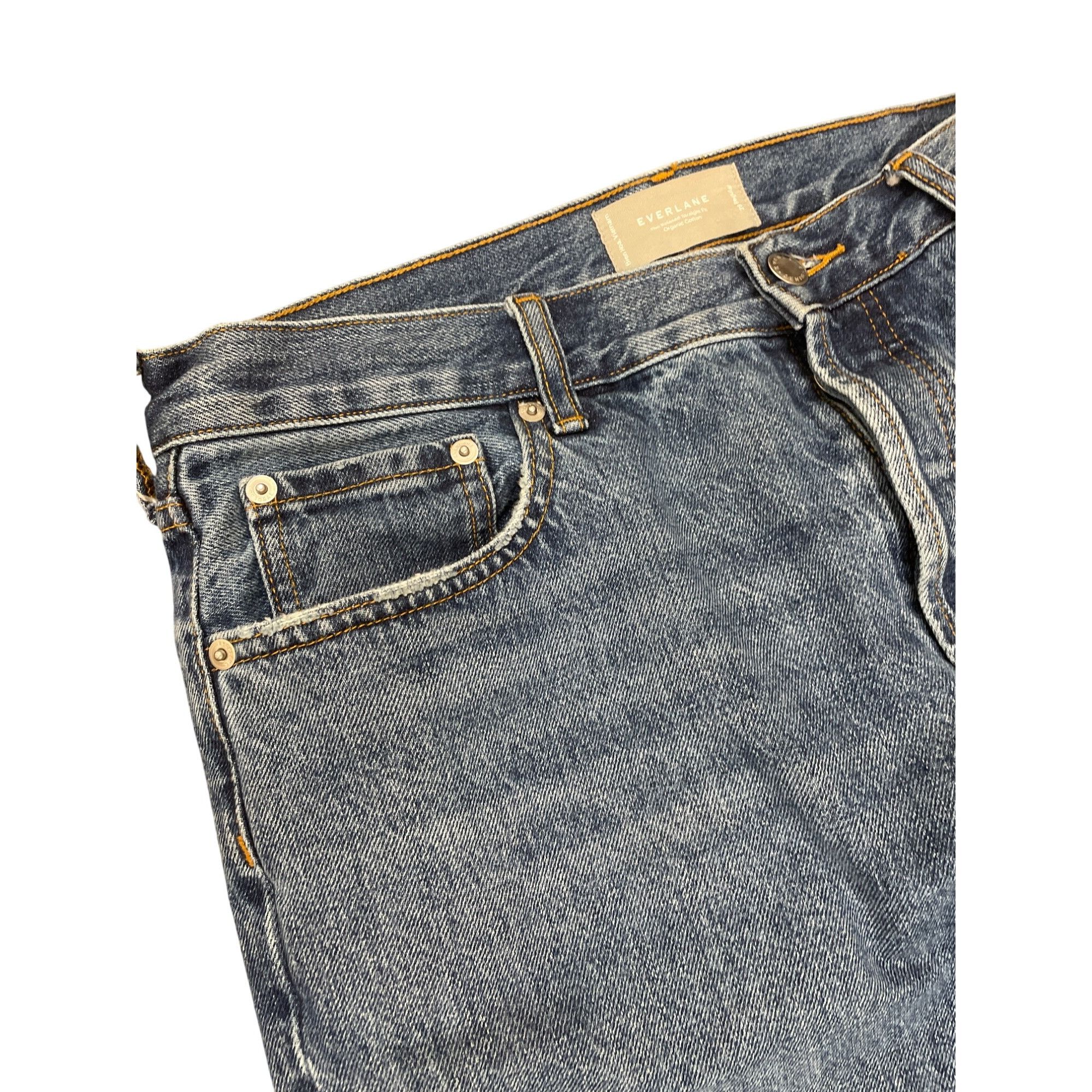 Everlane Everlane Mens Relaxed Straight Fit Blue Denim Jeans size 29R Size US 29 - 2 Thumbnail