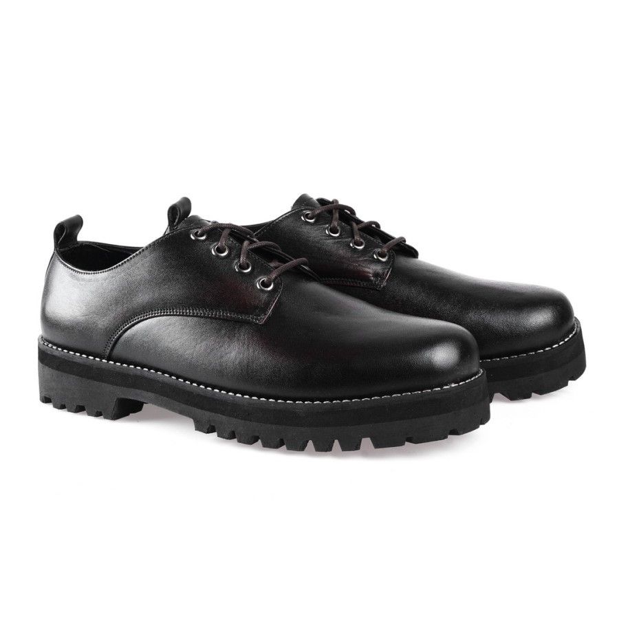 Designer Azco Derby Black Leather Size US 10 / EU 43 - 1 Thumbnail