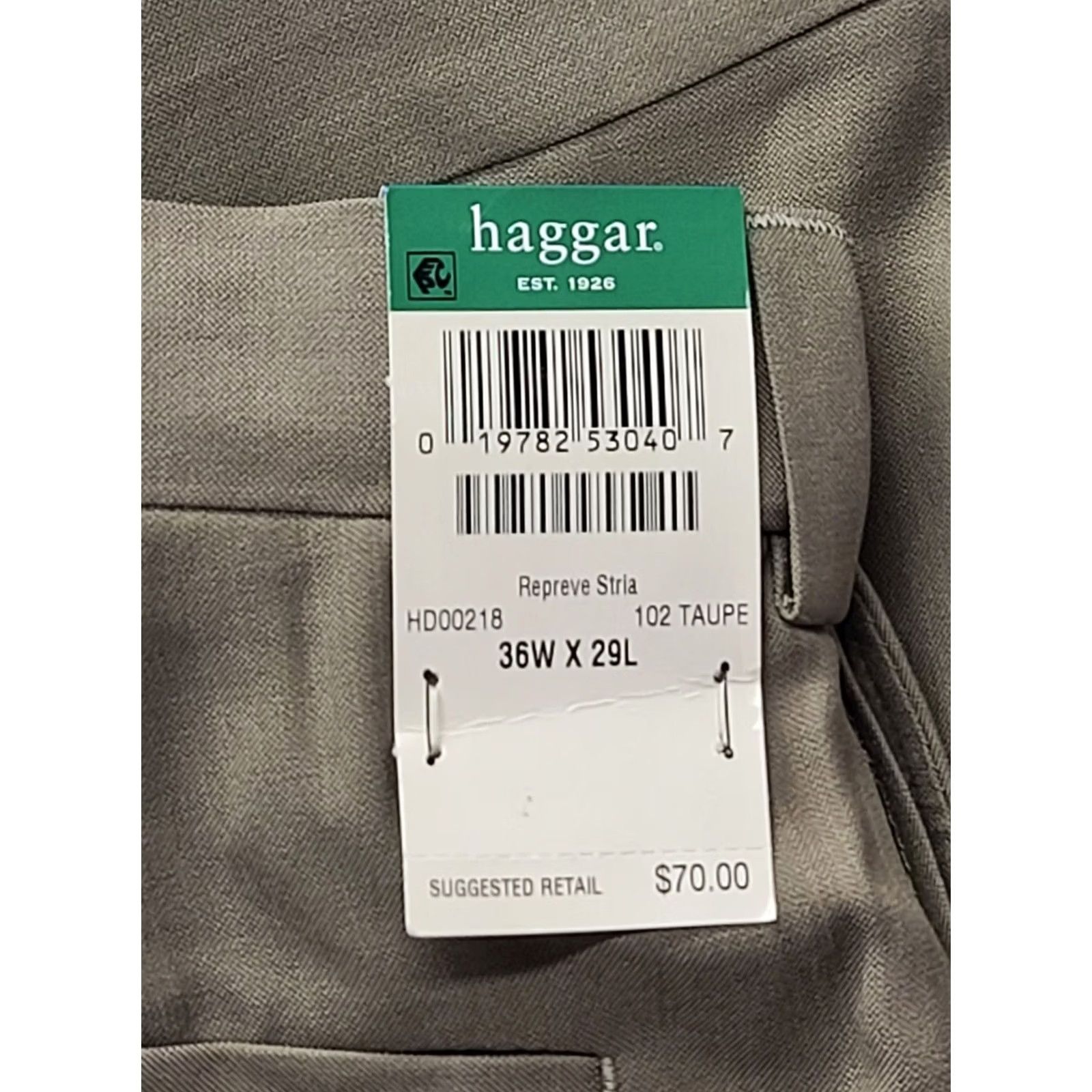 Haggar Haggar Smart Fiber Dress Pants Mens 36x29 Classic Fit Straight Leg Repreve Casual Dress Pants Worldwide Size US 36 / EU 52 - 3 Thumbnail