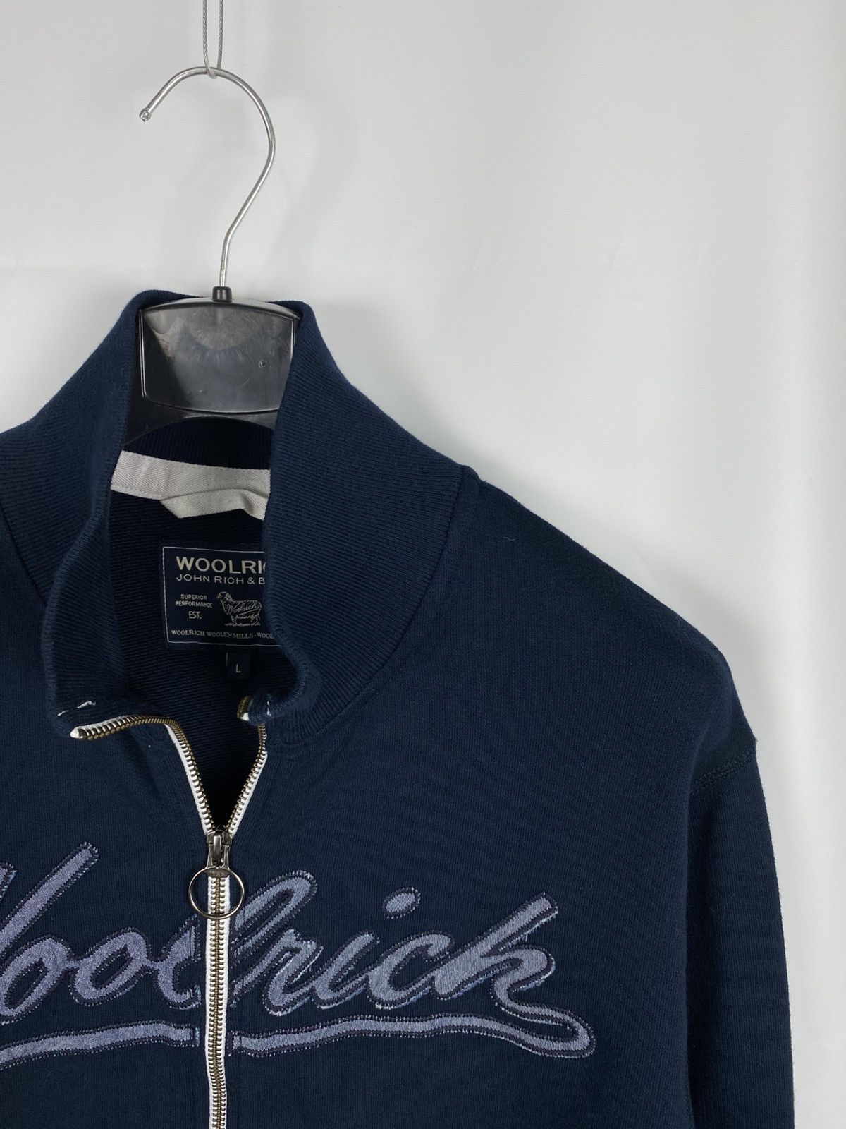 Woolrich Woolen Mills Woolrich Full Zip Jumper Big Logo Cotton Men size L Size US L / EU 52-54 / 3 - 2 Thumbnail