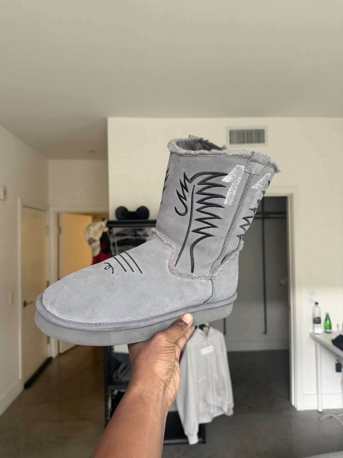 Other Grey 1199 Bazo cowboy hug boots (UGG) [second release] Size US 11 / EU 44 - 8 Thumbnail