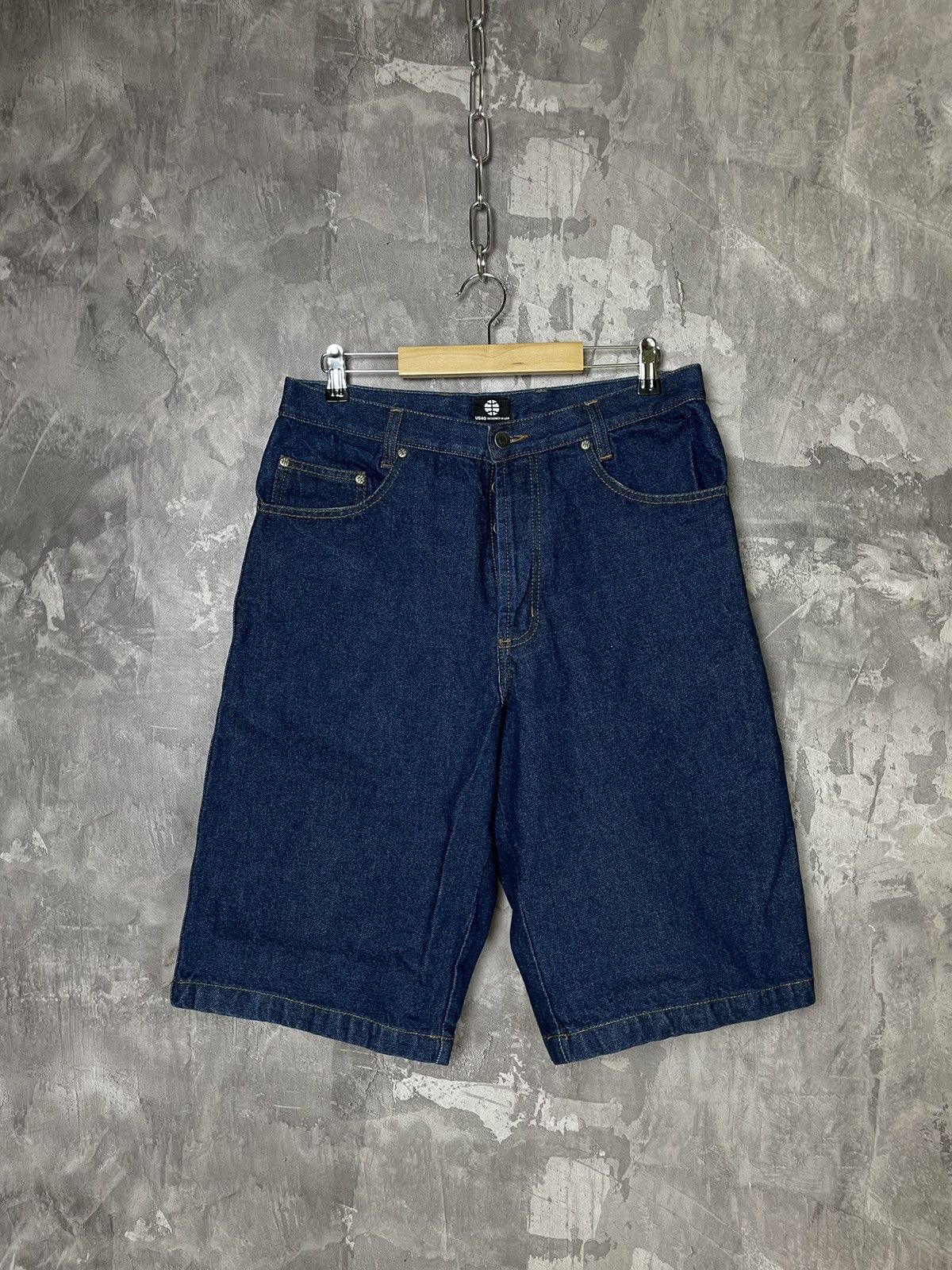 Southpole Crazy Y2k Vintage Baggy Shorts Denim Grunge Jnco Style Size US 32 / EU 48 - 4 Thumbnail