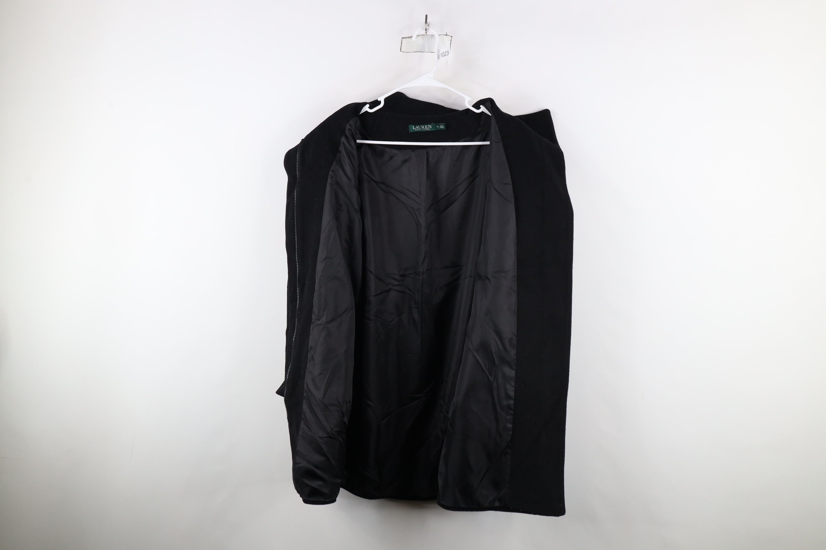 Ralph Lauren × Vintage Vintage Ralph Lauren Buckle Button Overcoat Jacket Black Size L / US 10 / IT 46 - 7 Thumbnail