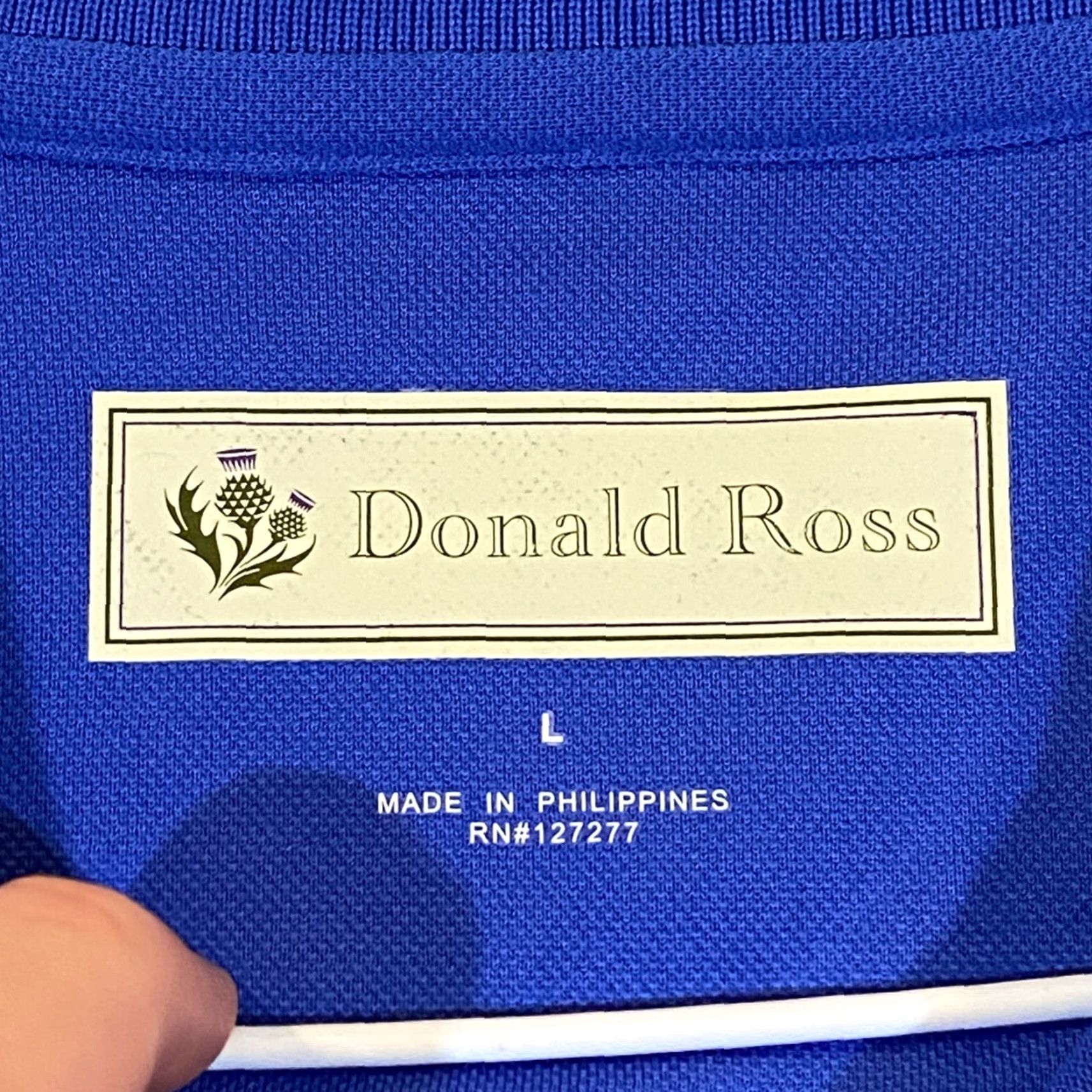 Vintage Donald Ross Polo Men Large Deep Blue Rehoboth Beach CC DE Performance Golf Shirt Size US L / EU 52-54 / 3 - 4 Thumbnail